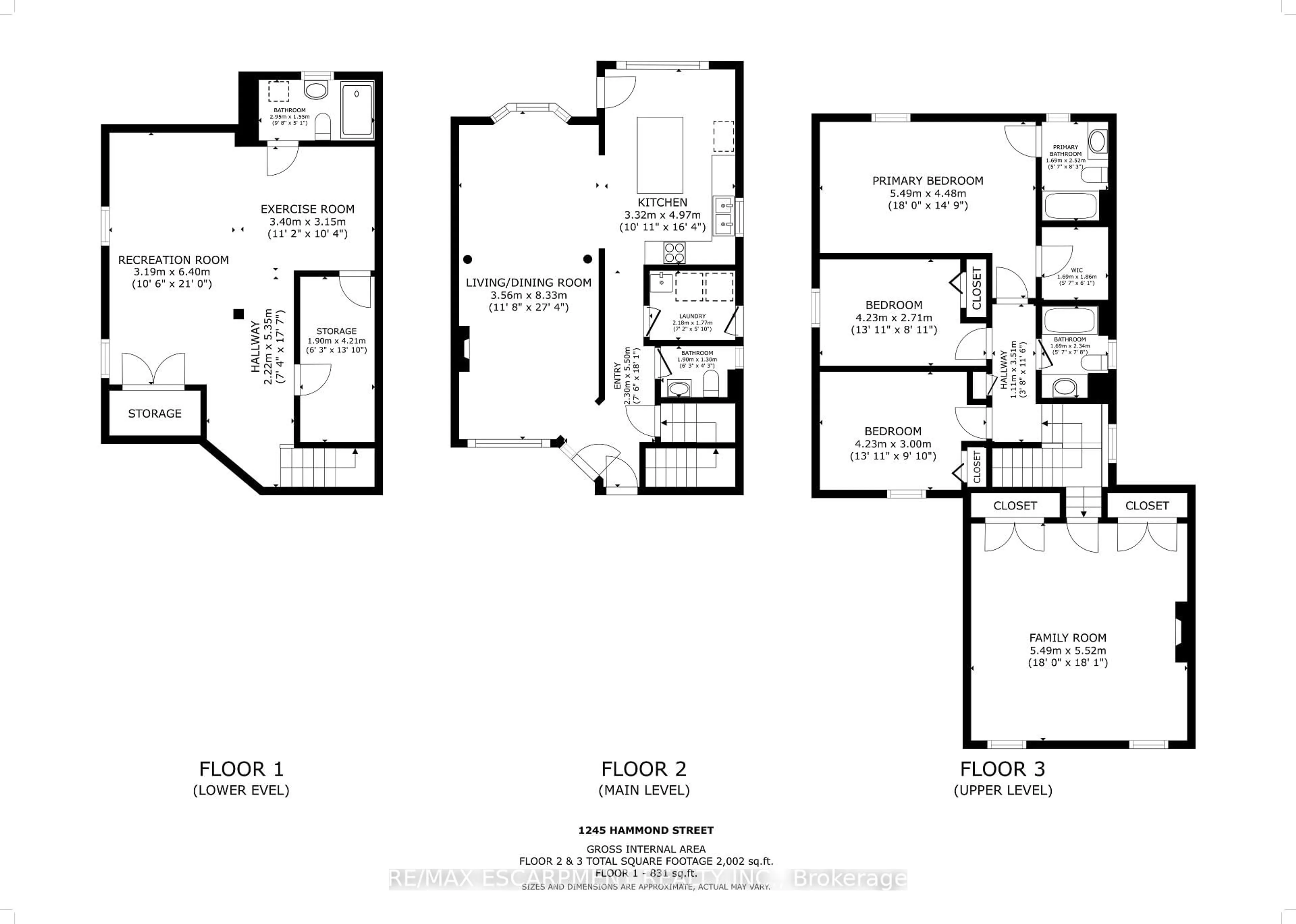 Floor plan for 1245 Hammond St, Burlington Ontario L7S 2E4