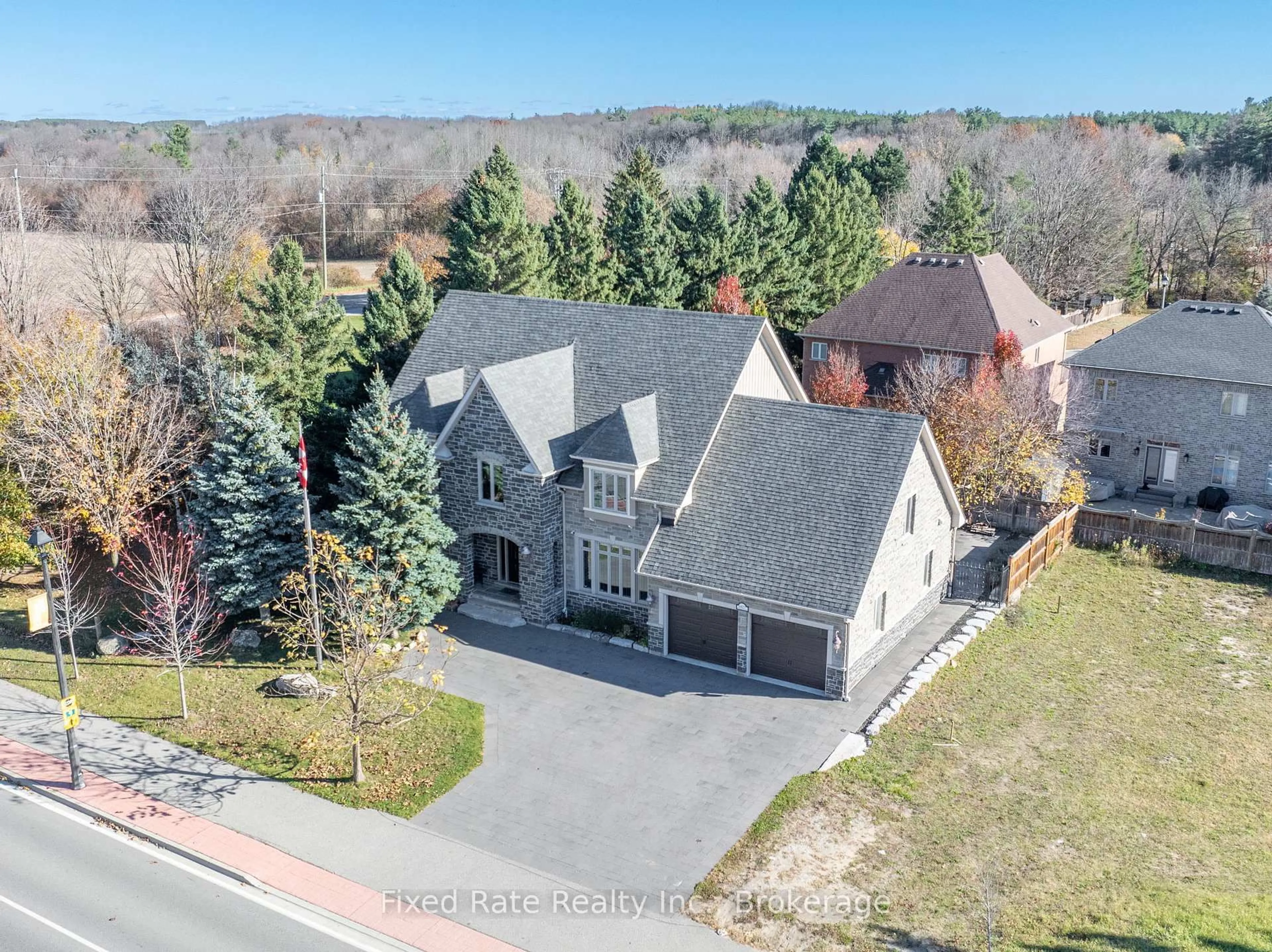 A pic from outside/outdoor area/front of a property/back of a property/a pic from drone, street for 6427 Old Church Rd, Caledon Ontario L7C 1R1