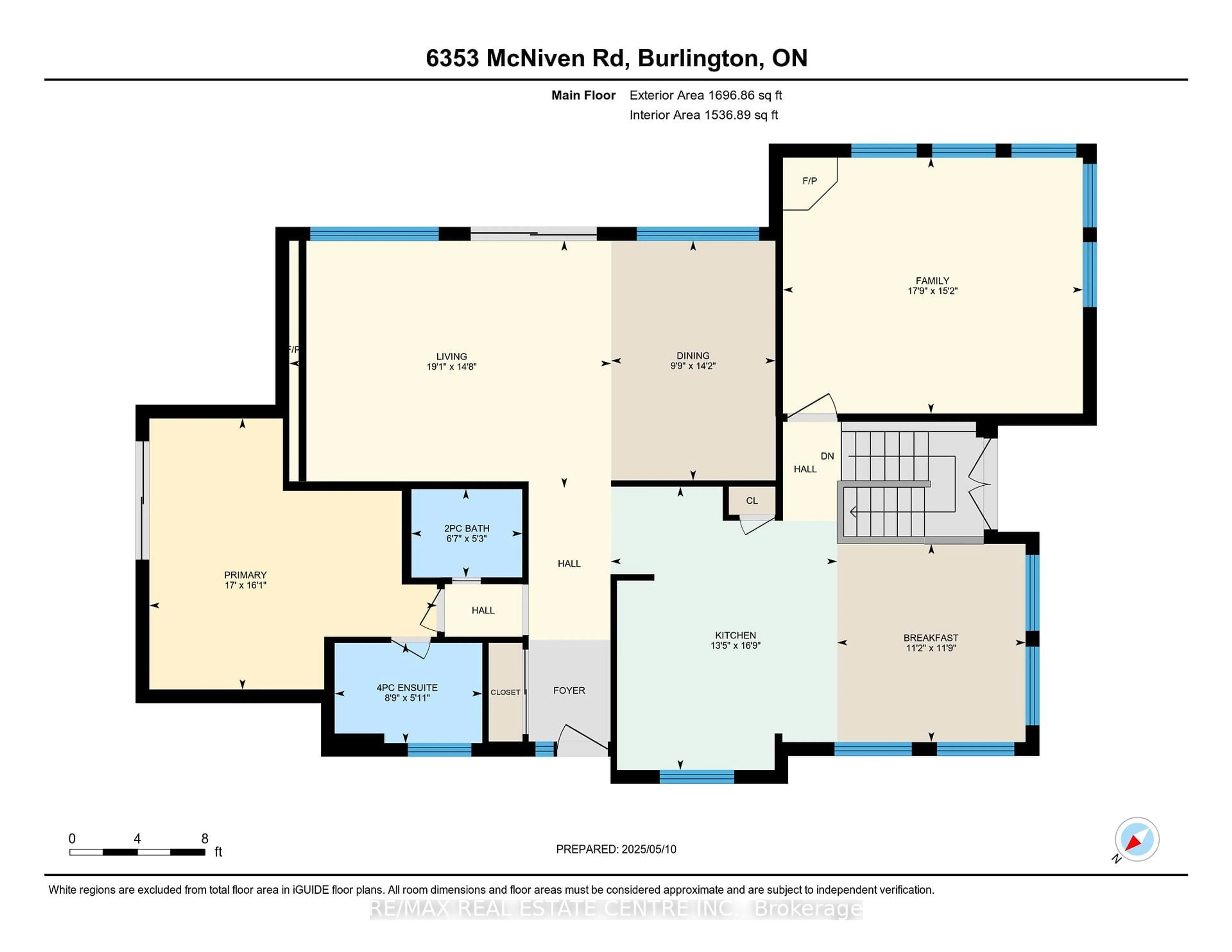Floor plan for 6353 Mcniven Rd, Burlington Ontario L7P 0K1