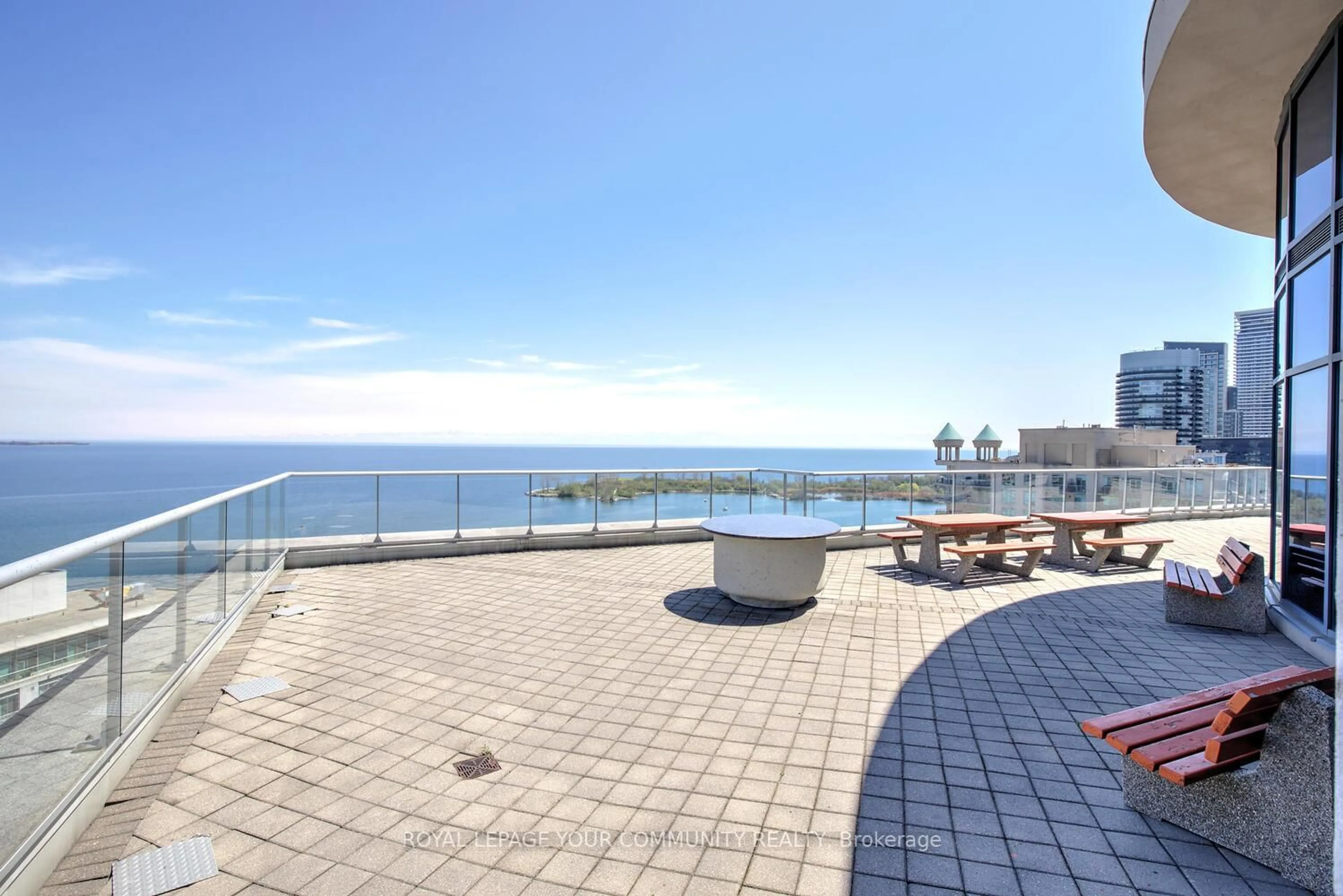 Patio, water/lake/river/ocean view for 2083 Lake Shore Blvd #909, Toronto Ontario M8V 4G2