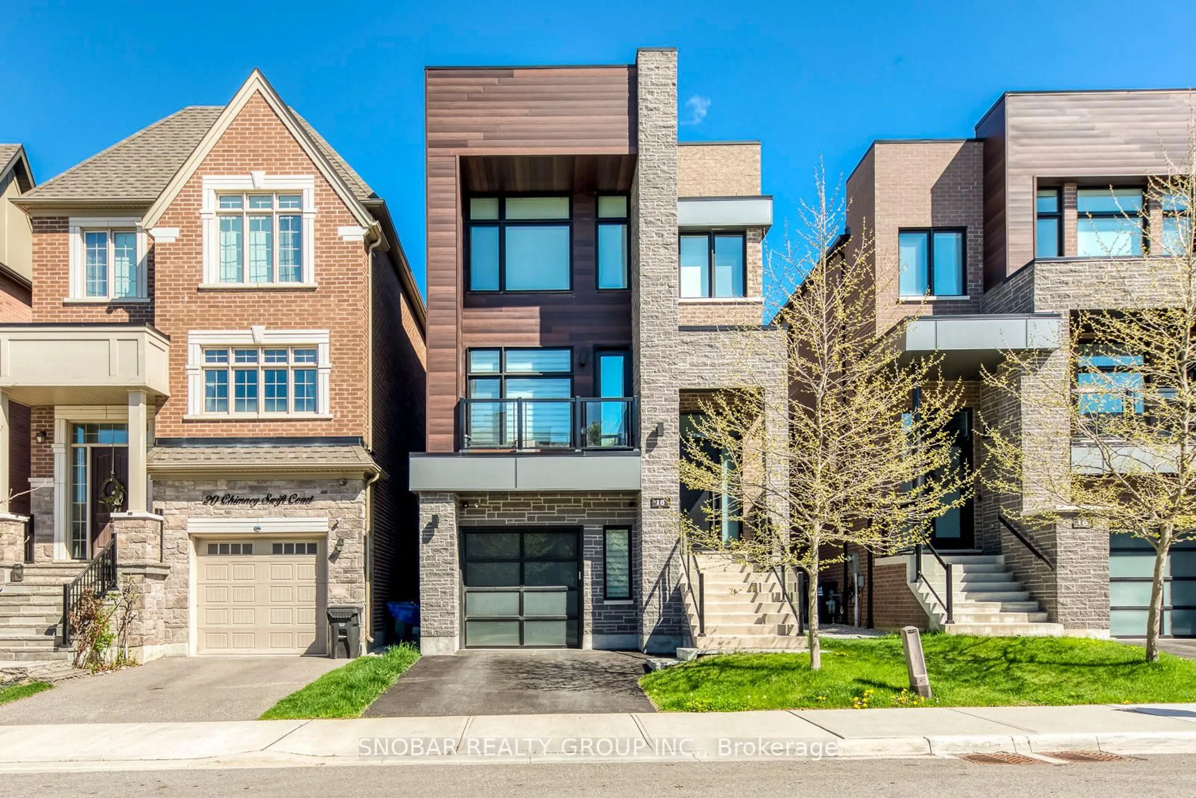 Home with brick exterior material, street for 18 Chimney Swift Crt, Toronto Ontario M9B 0C6