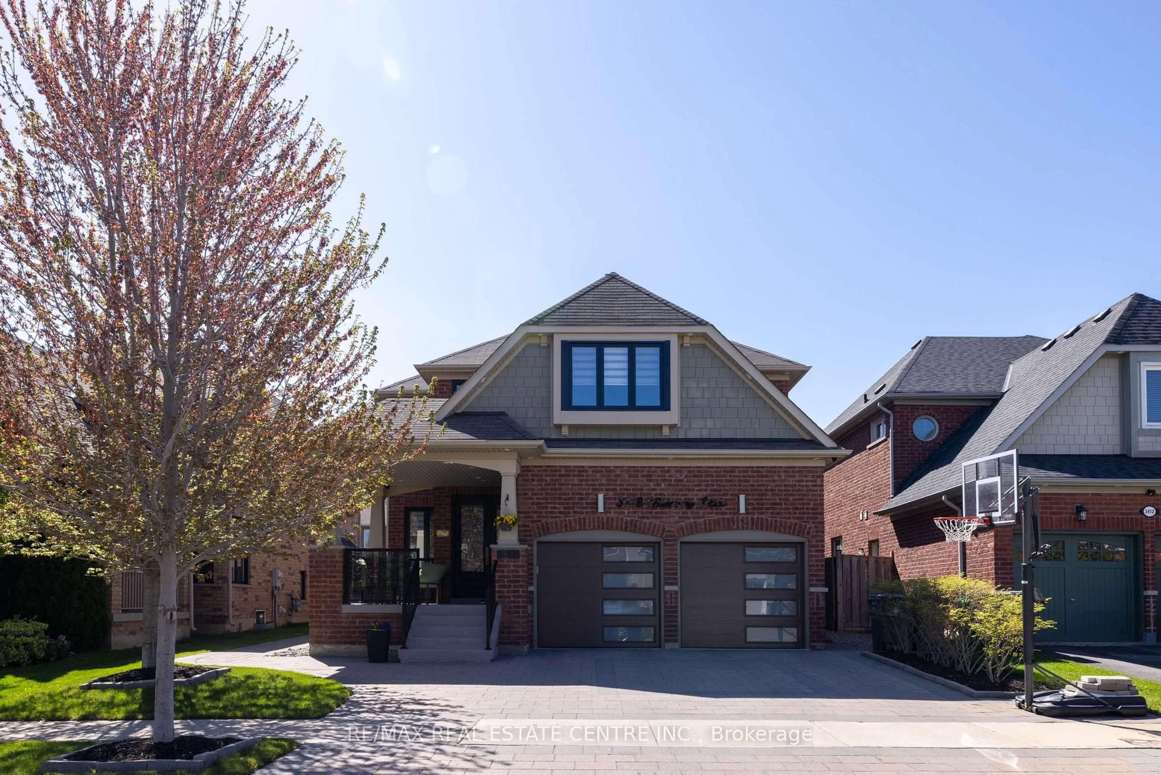 Home with brick exterior material, street for 3408 Hideaway Pl, Mississauga Ontario L5M 0A7