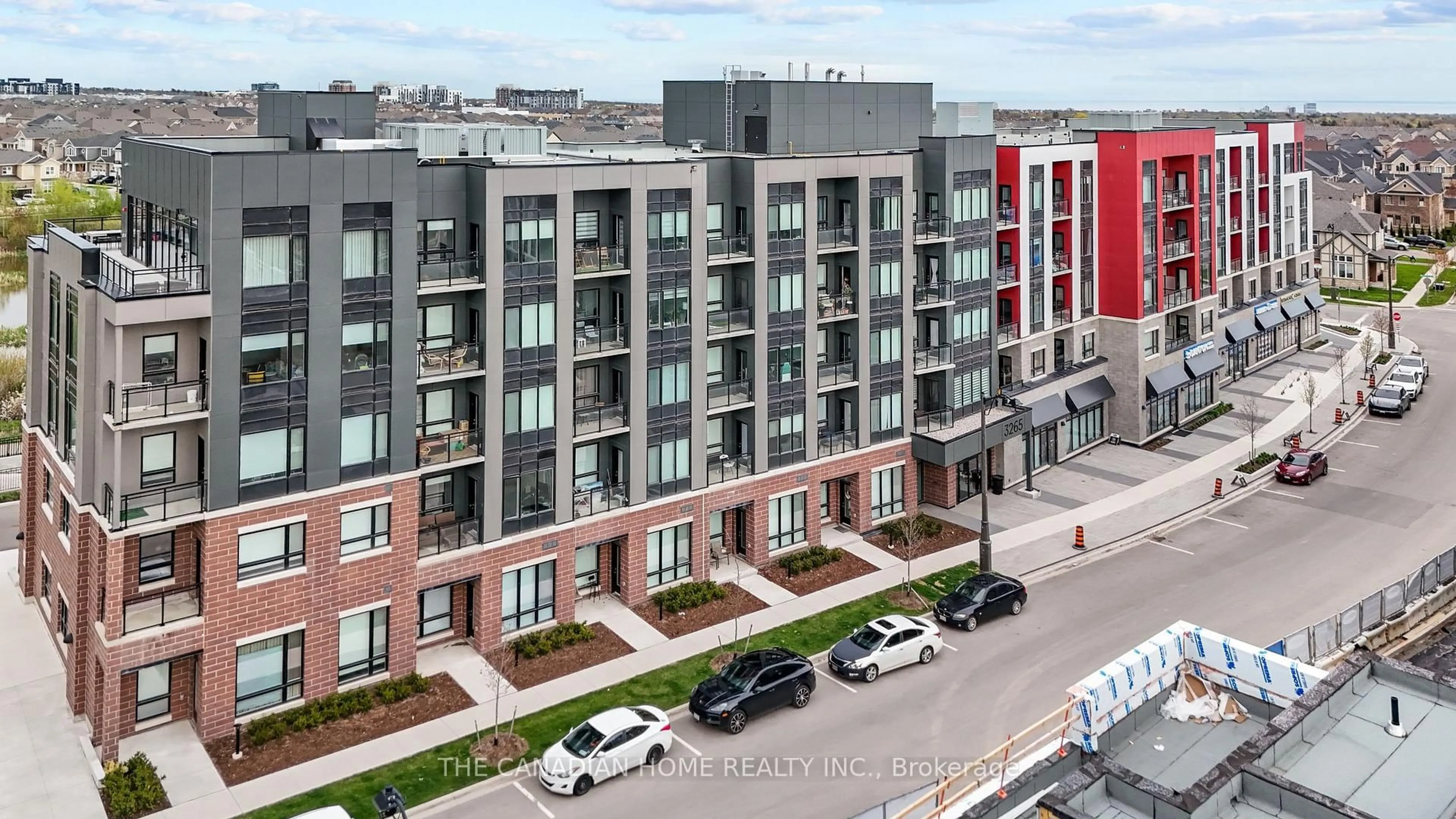 A pic from outside/outdoor area/front of a property/back of a property/a pic from drone, city buildings view from balcony for 3265 Carding Mill Tr #208, Oakville Ontario L6M 5P7