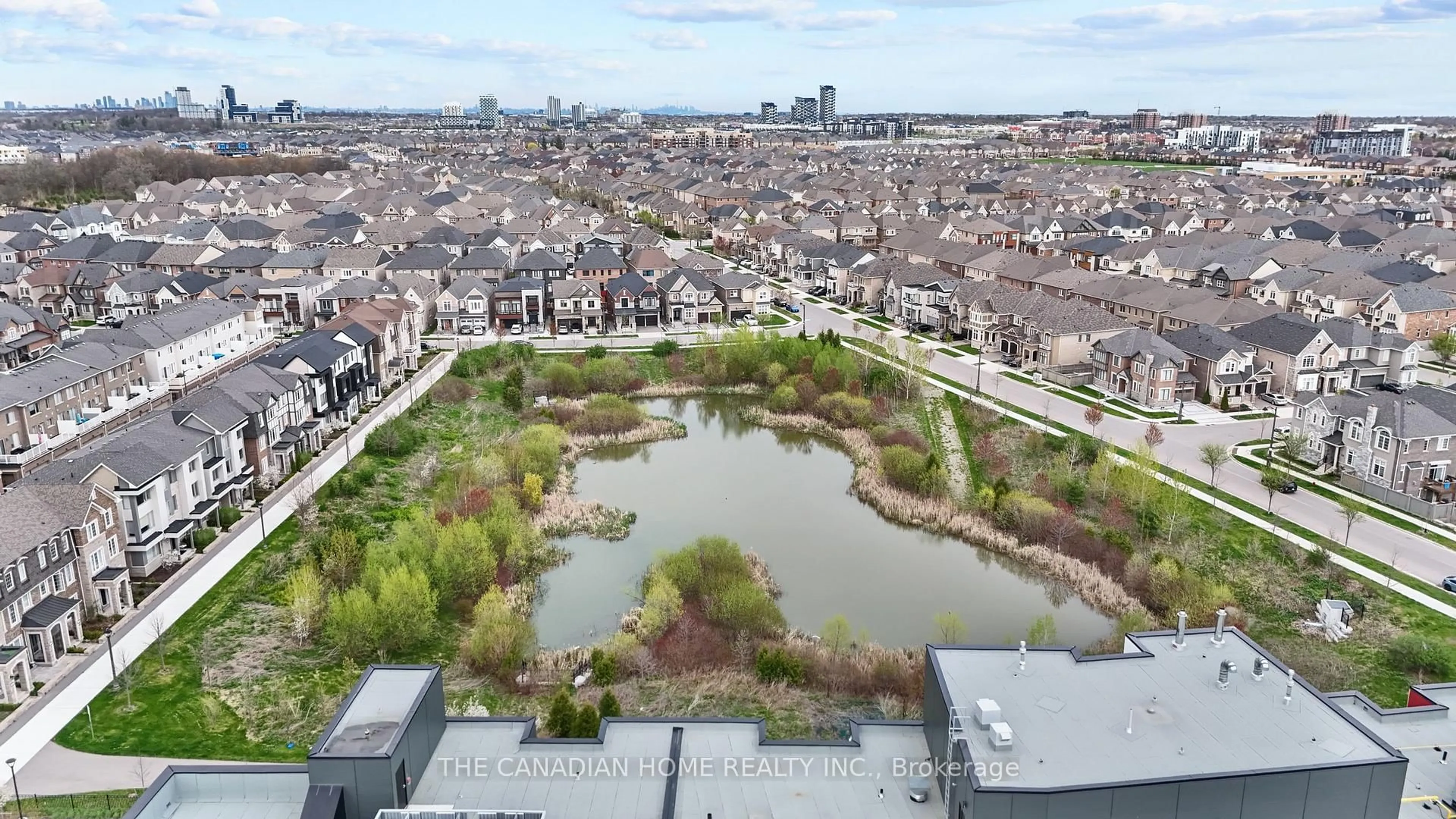 A pic from outside/outdoor area/front of a property/back of a property/a pic from drone, city buildings view from balcony for 3265 Carding Mill Tr #208, Oakville Ontario L6M 5P7