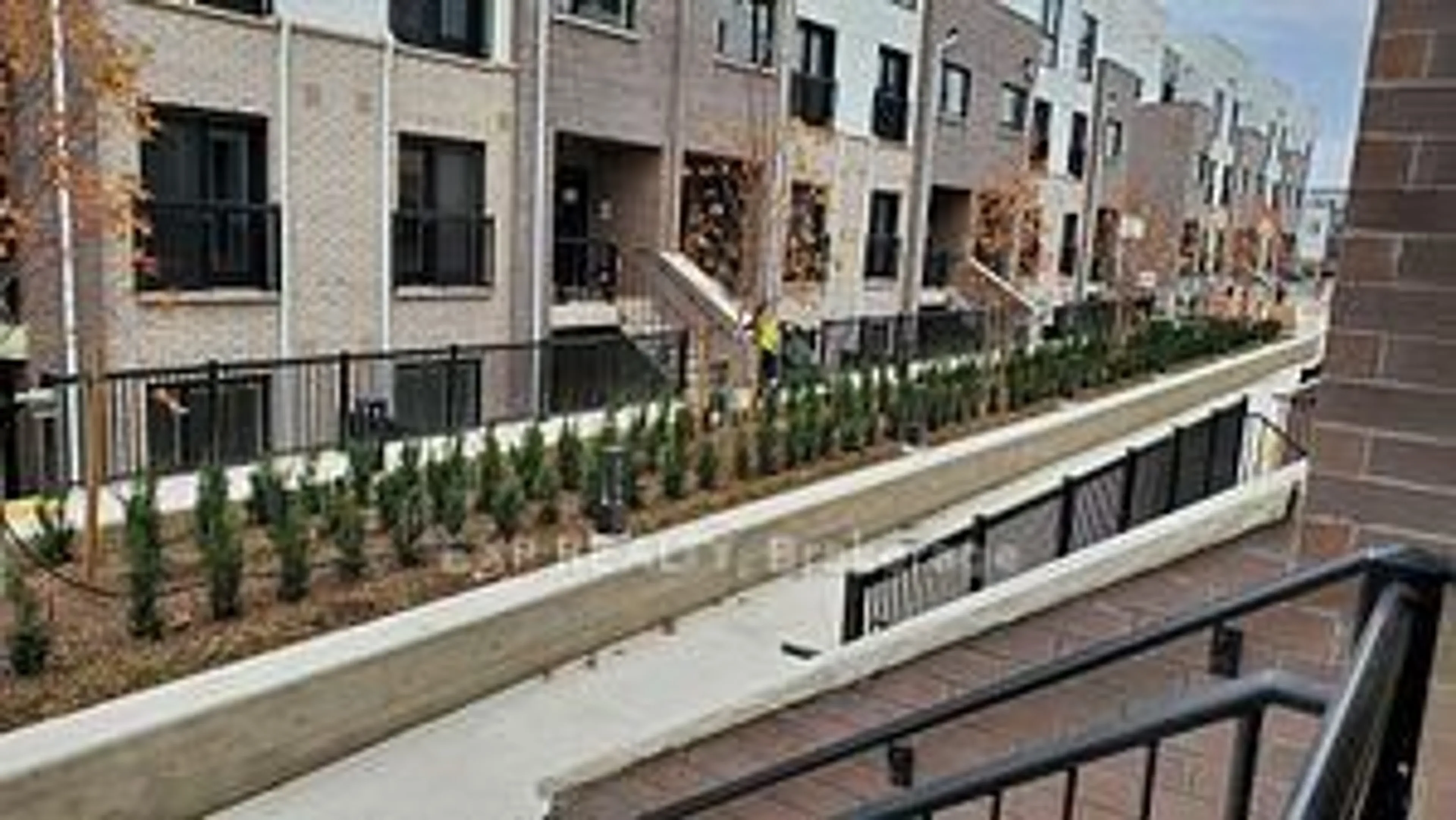Patio, city buildings view from balcony for 349 Wheat Boom Dr #302, Oakville Ontario L6H 7X5