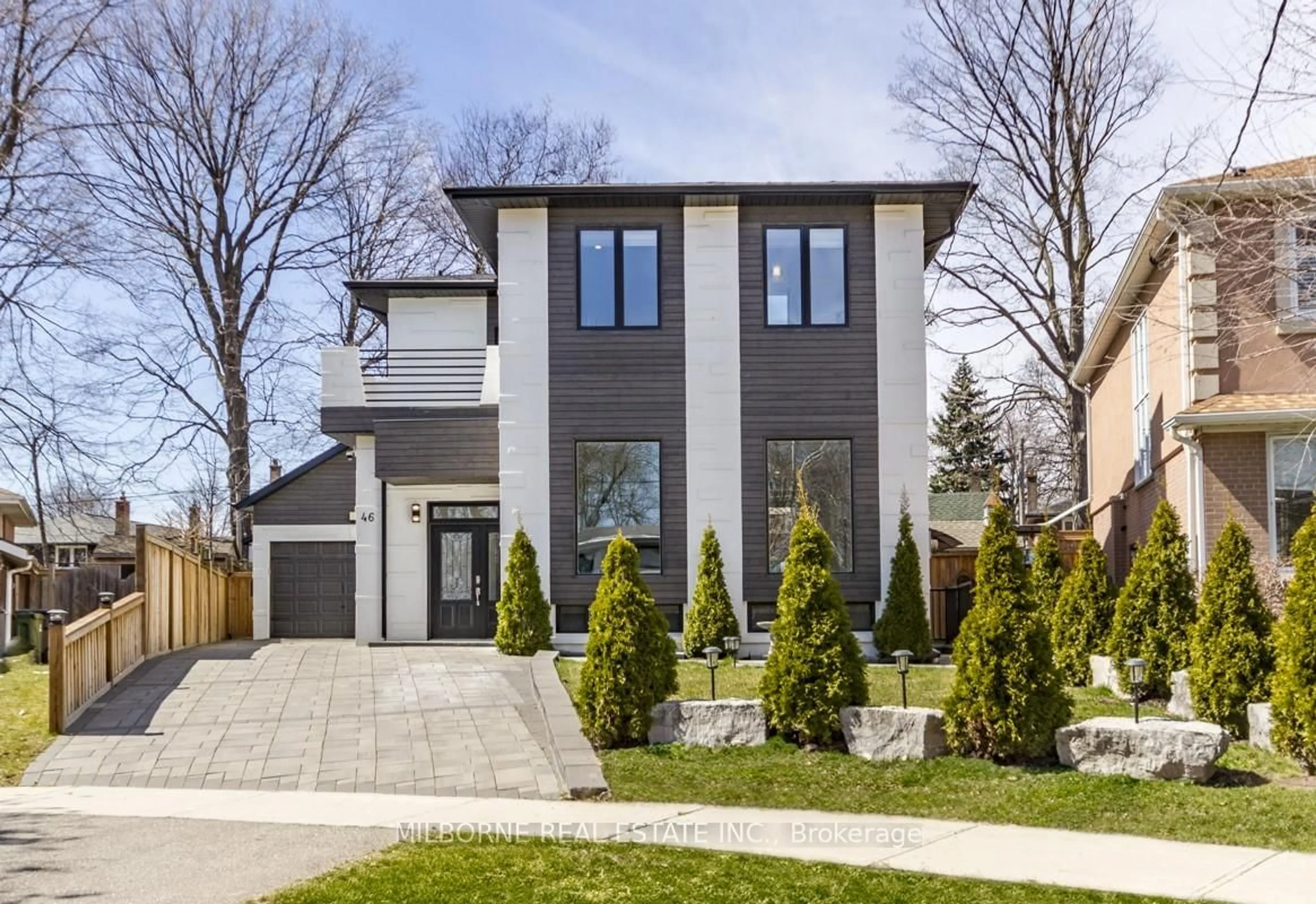 Home with brick exterior material, street for 46 Ashfield Dr, Toronto Ontario M9C 4T9