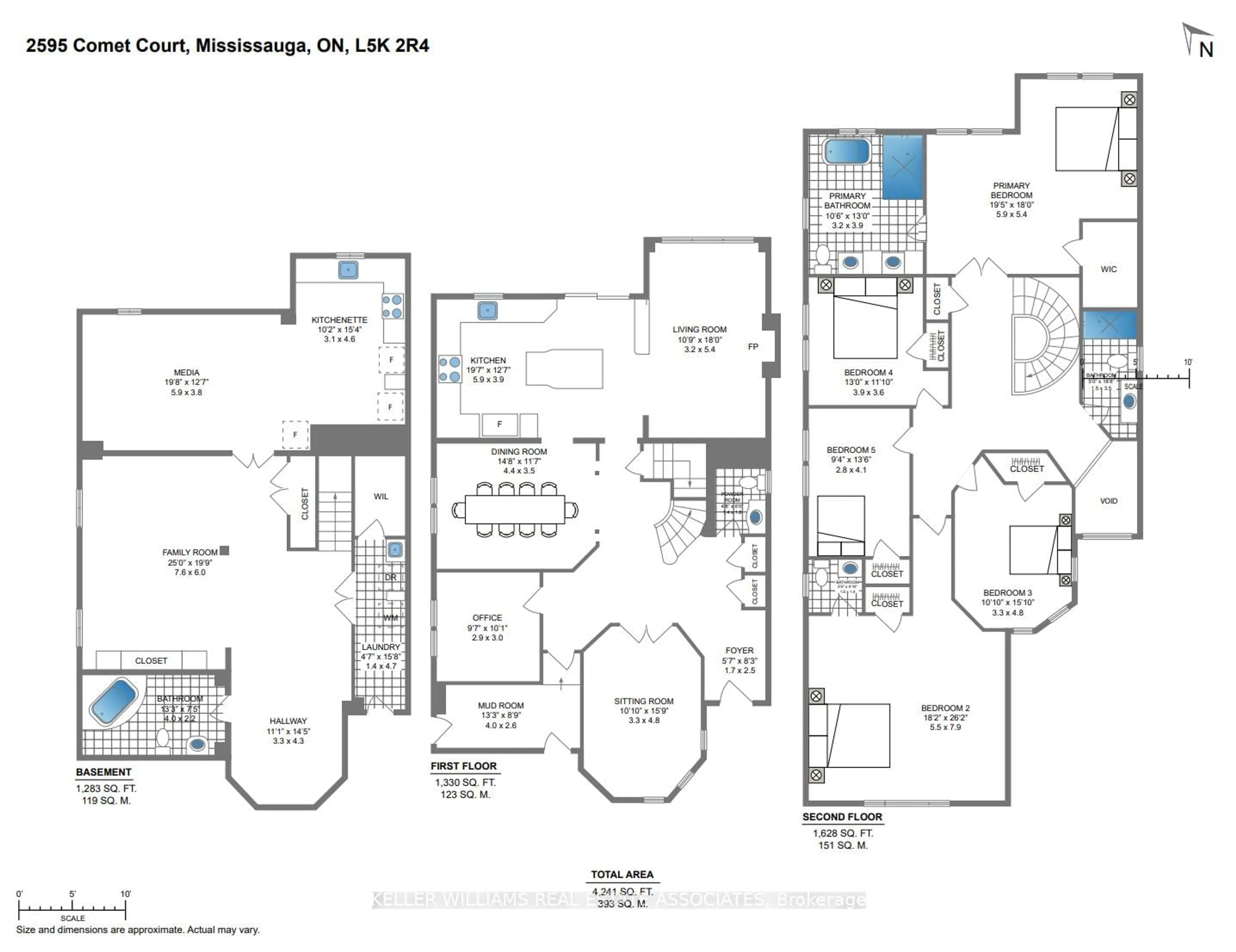 Floor plan for 2595 Comet Crt, Mississauga Ontario L5K 2R4
