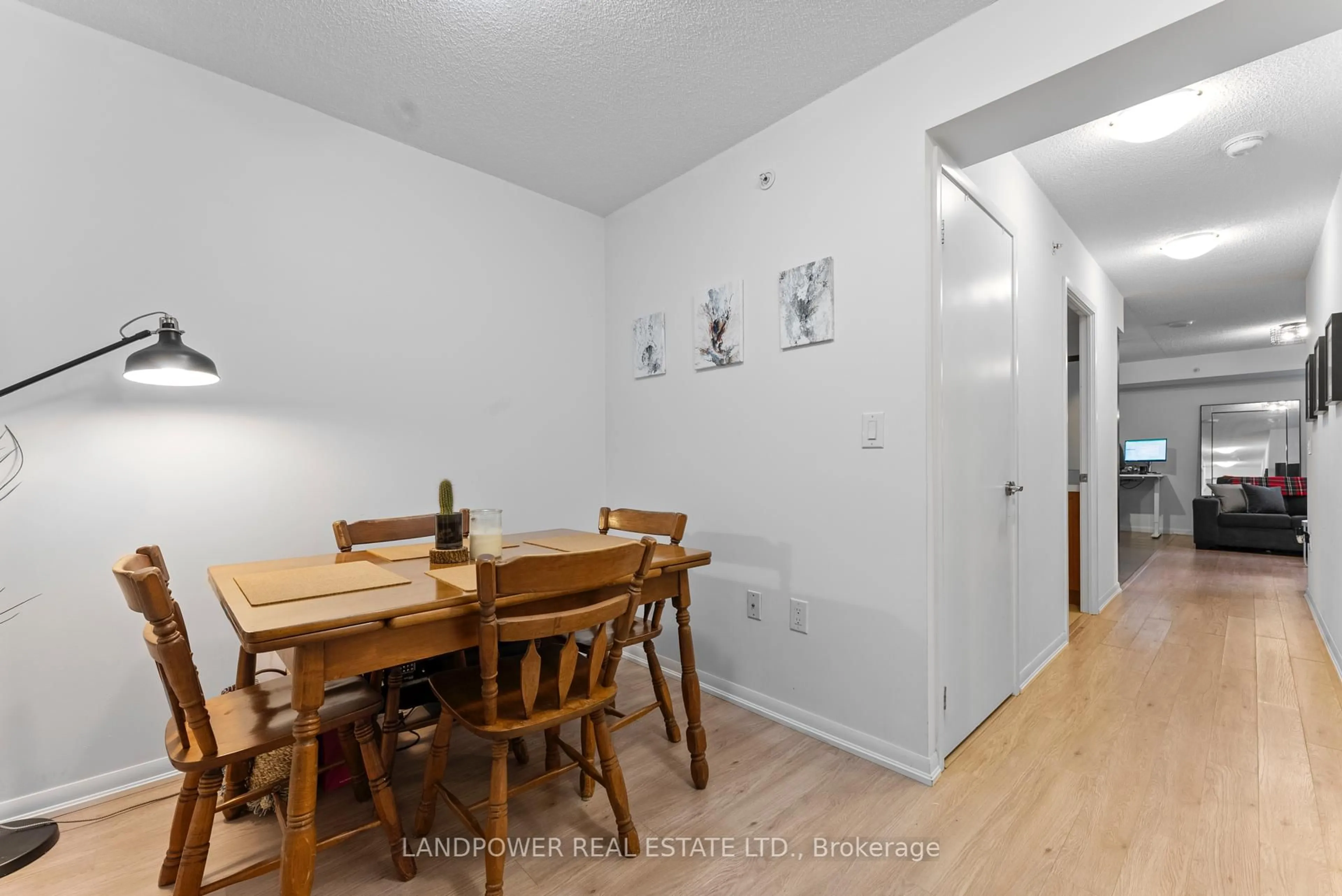 Dining room, wood/laminate floor for 830 Lawrence Ave #724, Toronto Ontario M6A 1C3