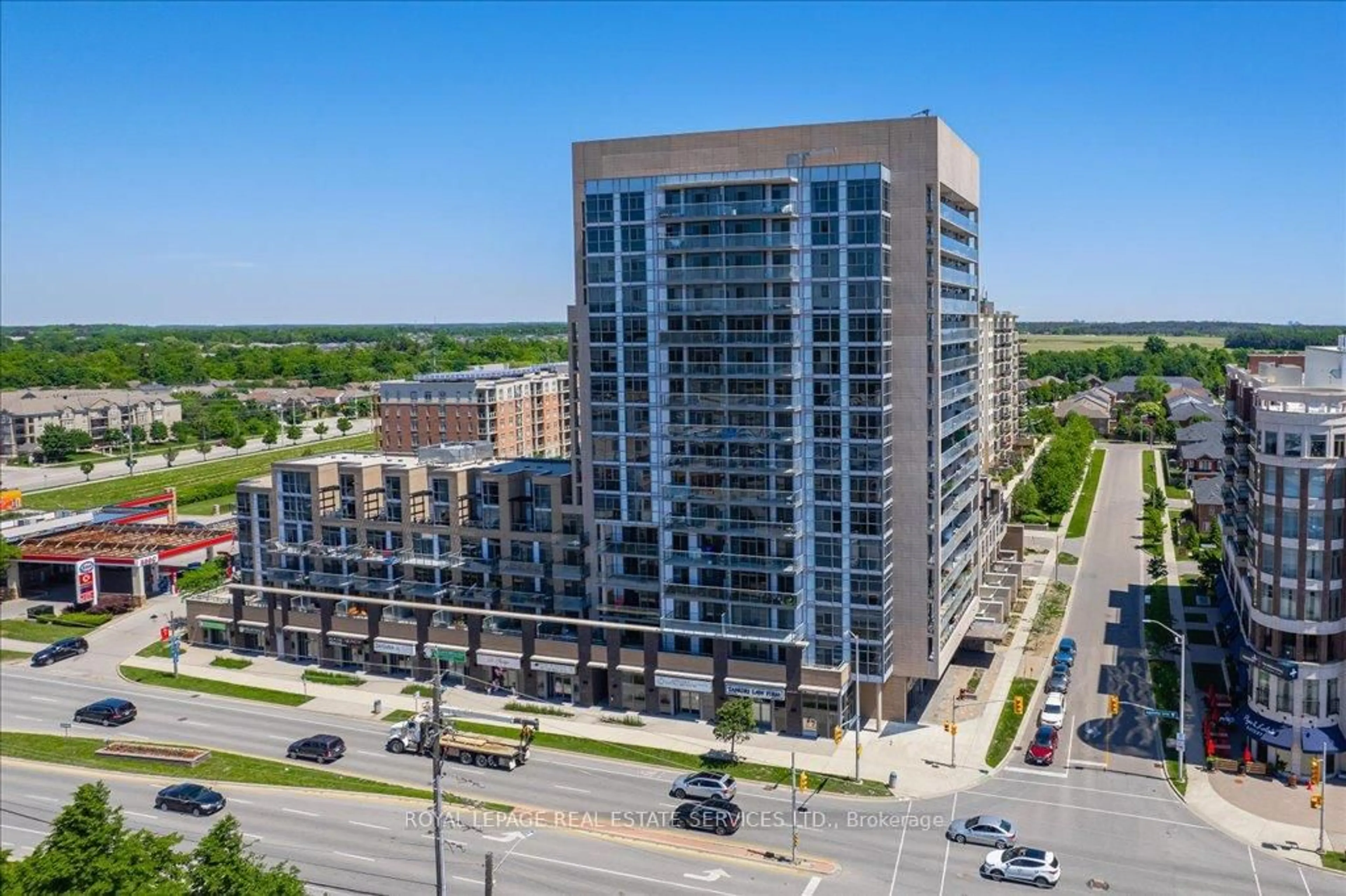 A pic from outside/outdoor area/front of a property/back of a property/a pic from drone, city buildings view from balcony for 1940 Ironstone Dr #308, Burlington Ontario L7L 0E4