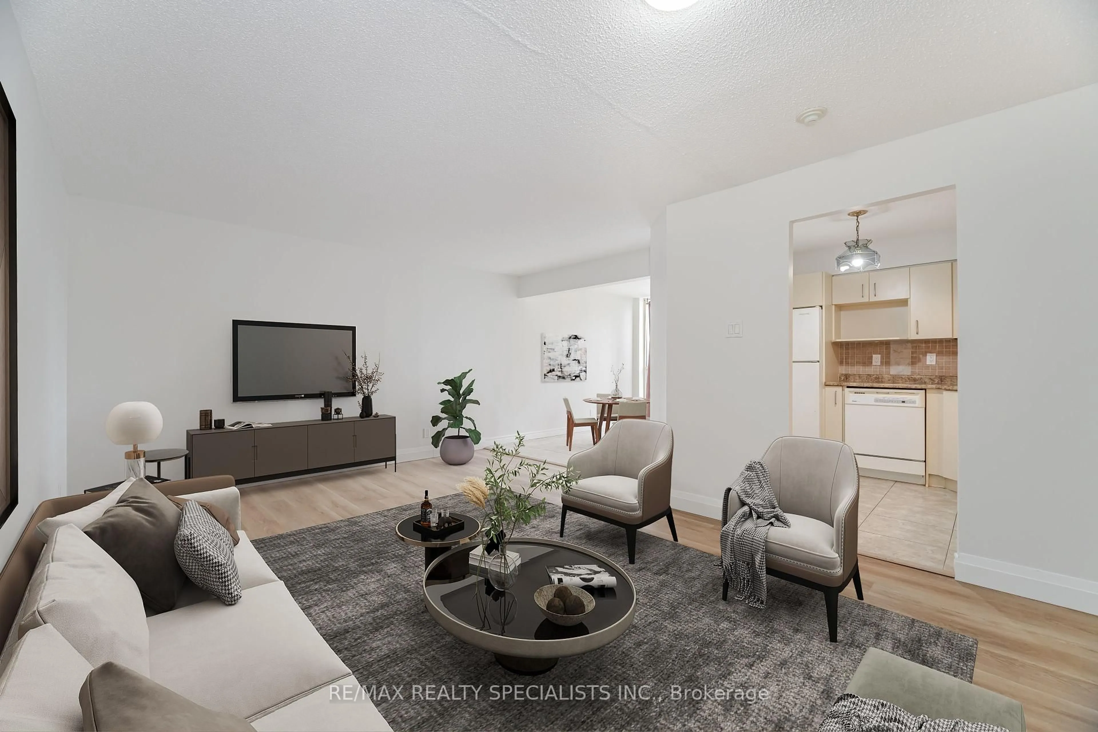 Living room with furniture, unknown for 61 Markbrook Lane #101, Toronto Ontario M9V 5E7