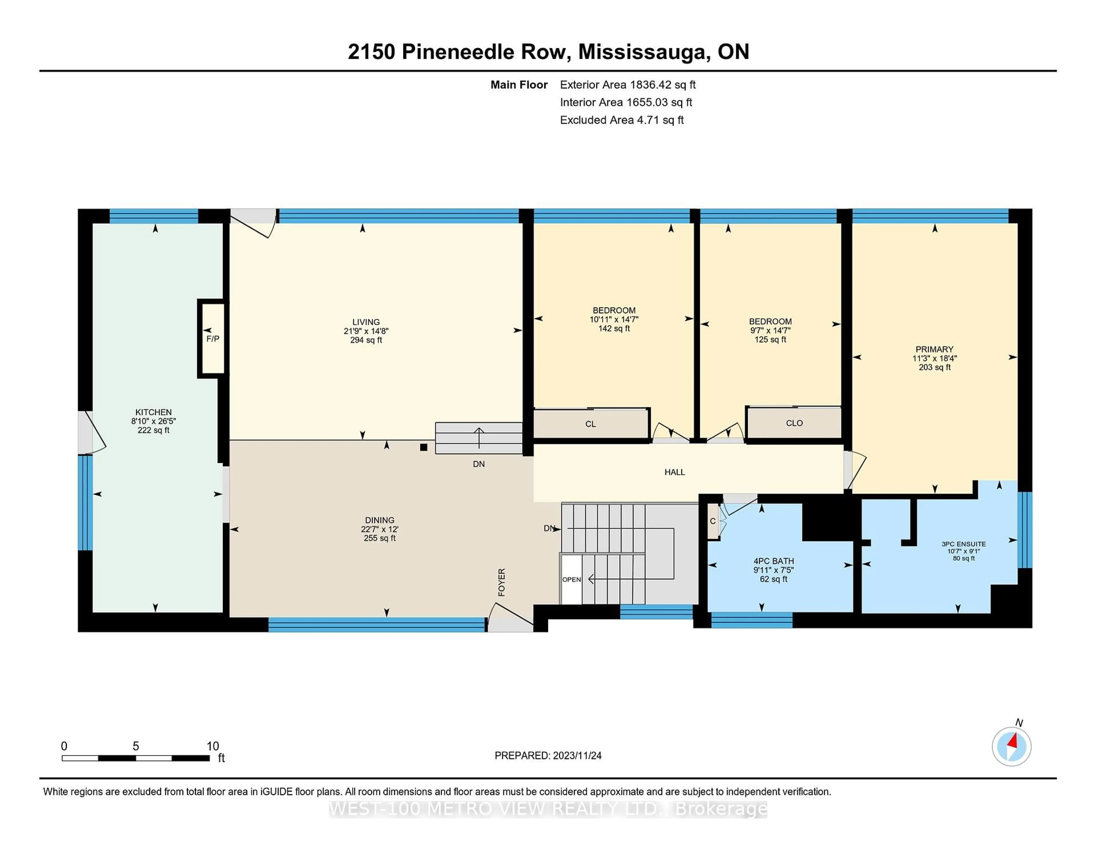 Floor plan for 2150 Pineneedle Row, Mississauga Ontario L5C 1V3