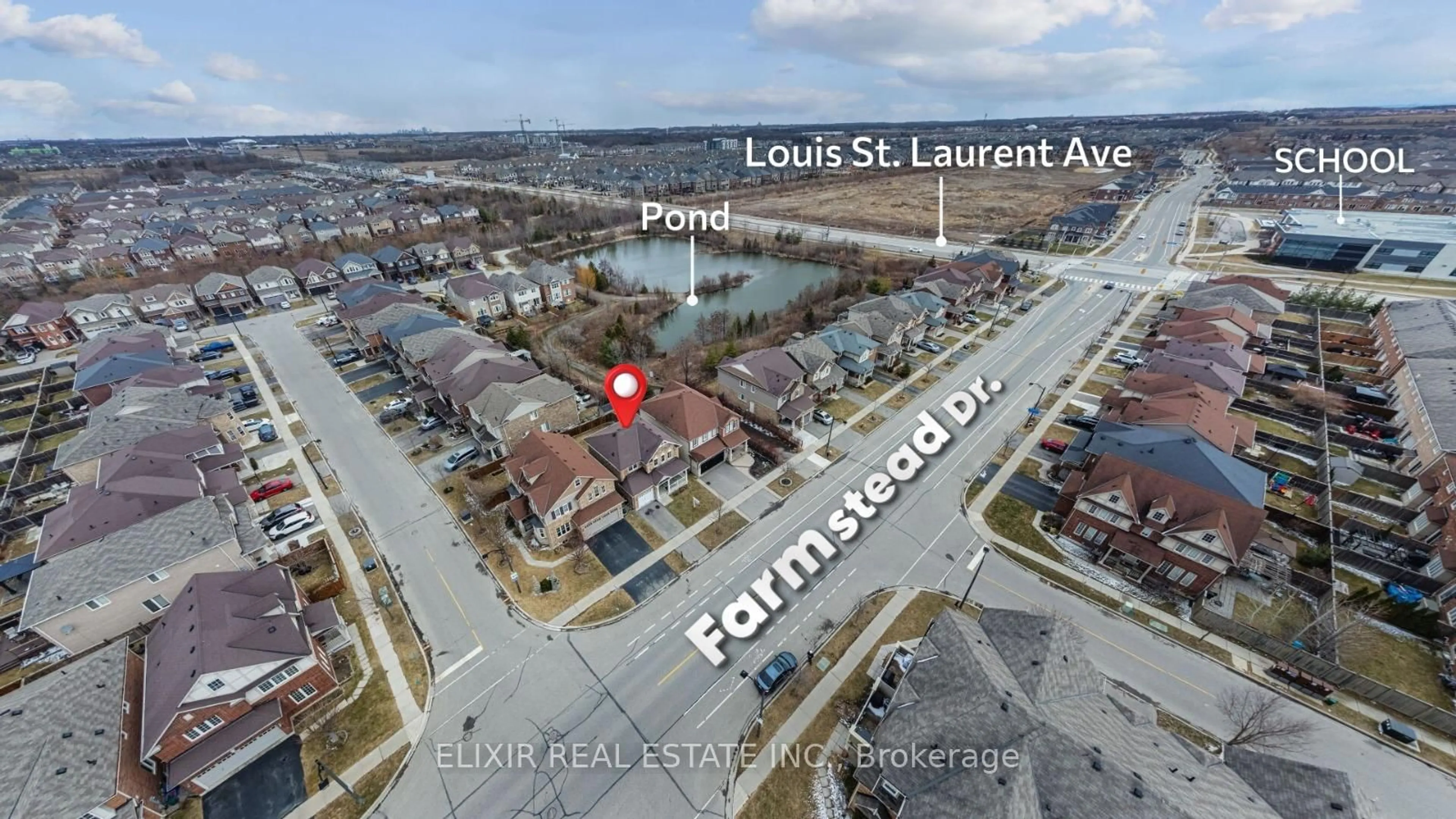 A pic from outside/outdoor area/front of a property/back of a property/a pic from drone, street for 1029 Farmstead Dr, Milton Ontario L9T 8G4