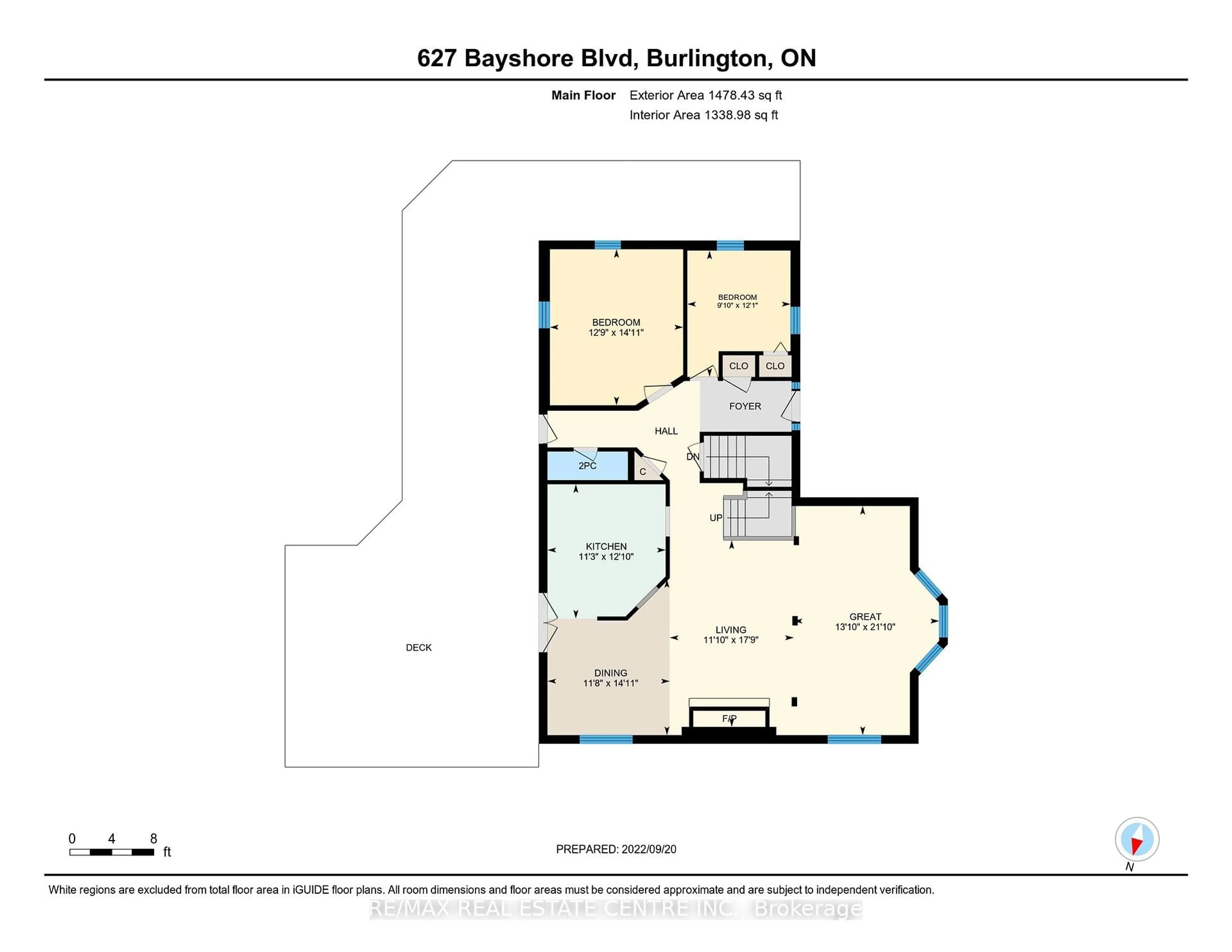 Floor plan for 627 Bayshore Blvd, Burlington Ontario L7T 1S9