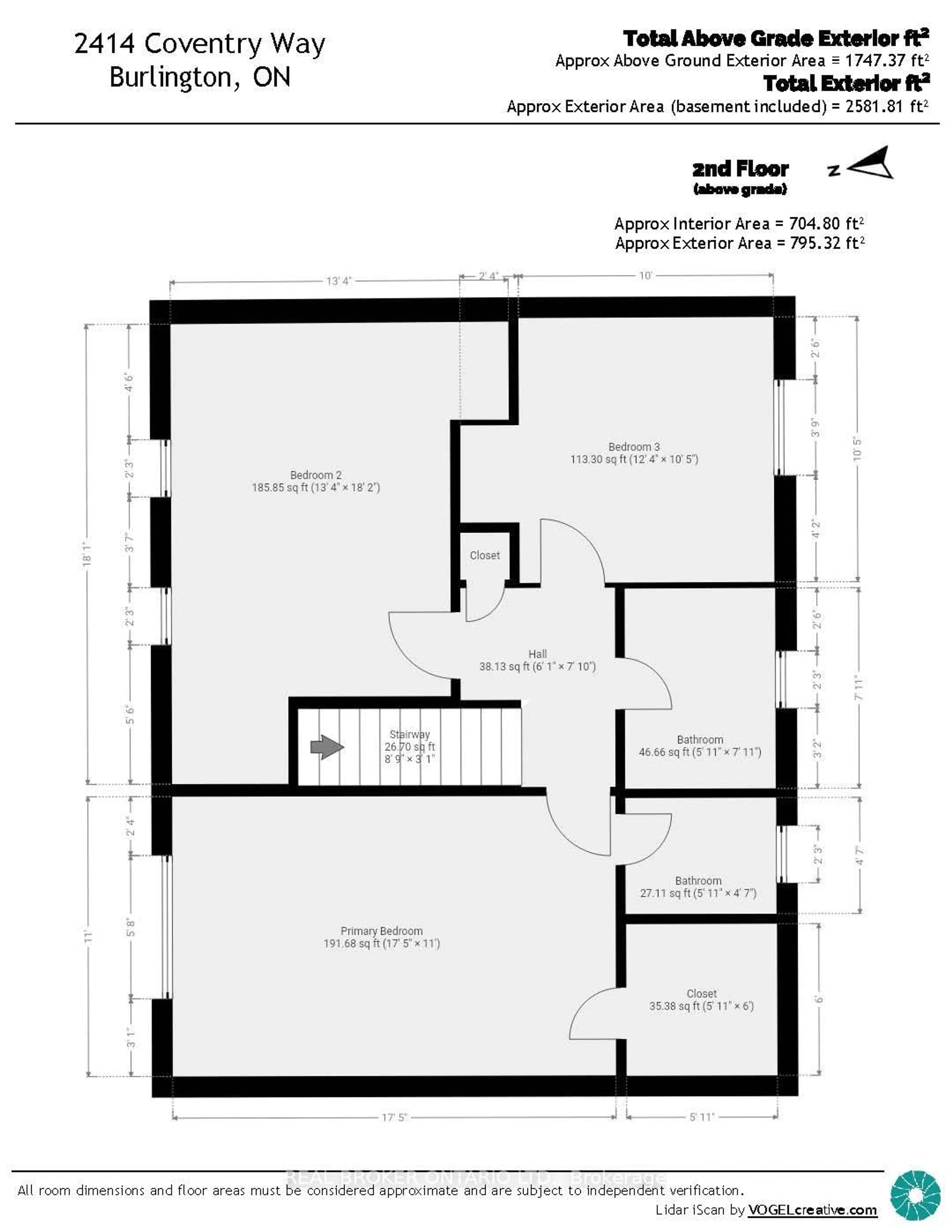 Floor plan for 2414 Coventry Way, Burlington Ontario L7P 4M4