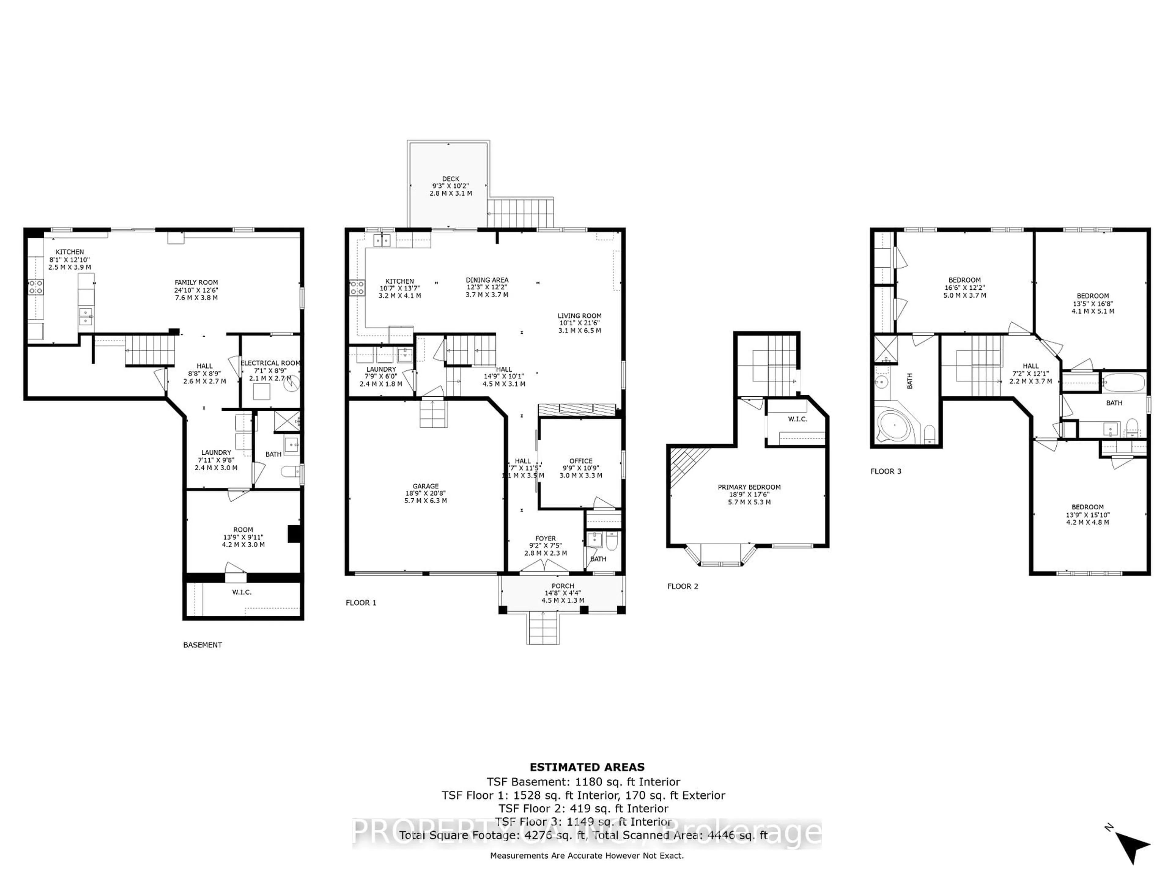 Floor plan for 80 Spotted Owl Cres, Brampton Ontario L7A 0K1