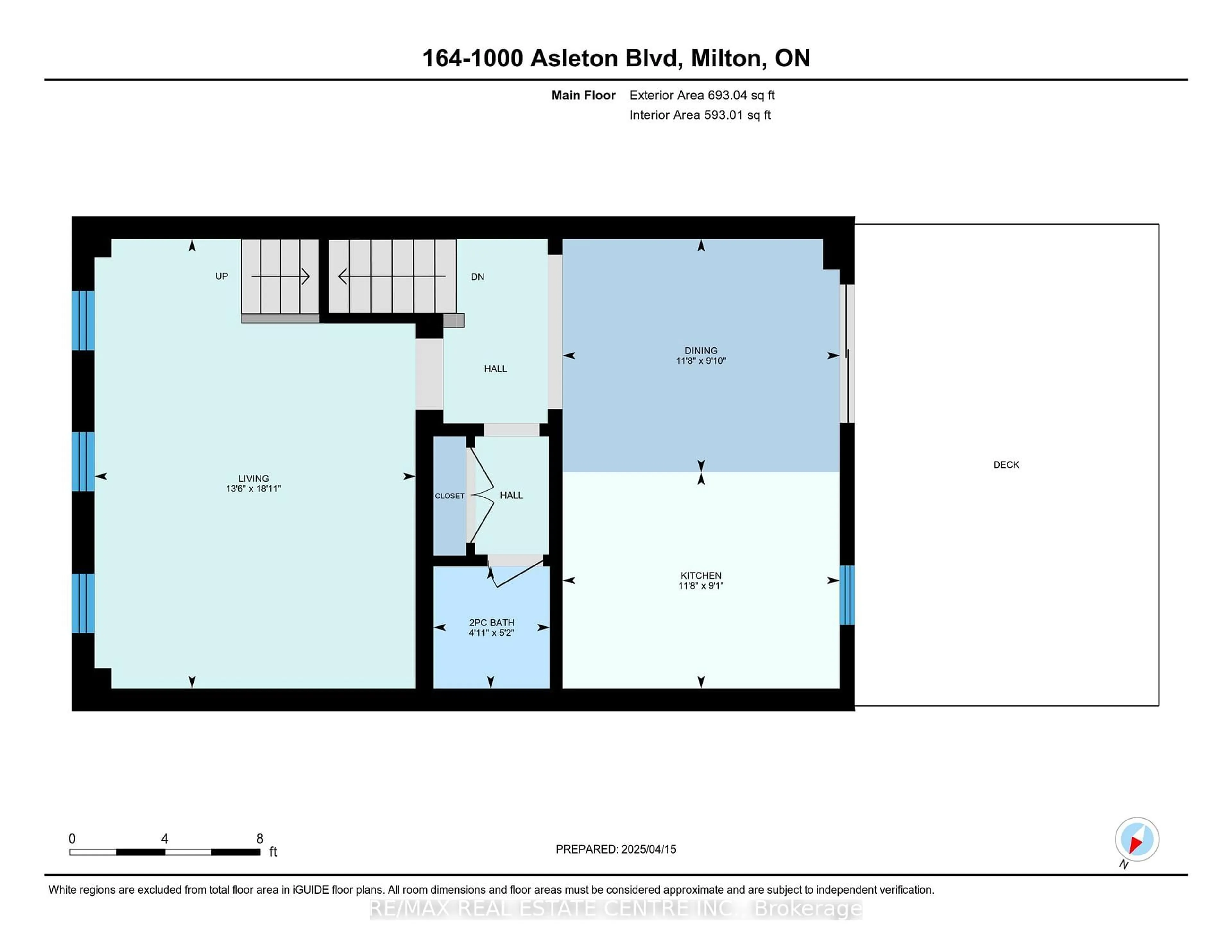 Floor plan for 1000 Asleton Blvd #164, Milton Ontario L9T 9L3