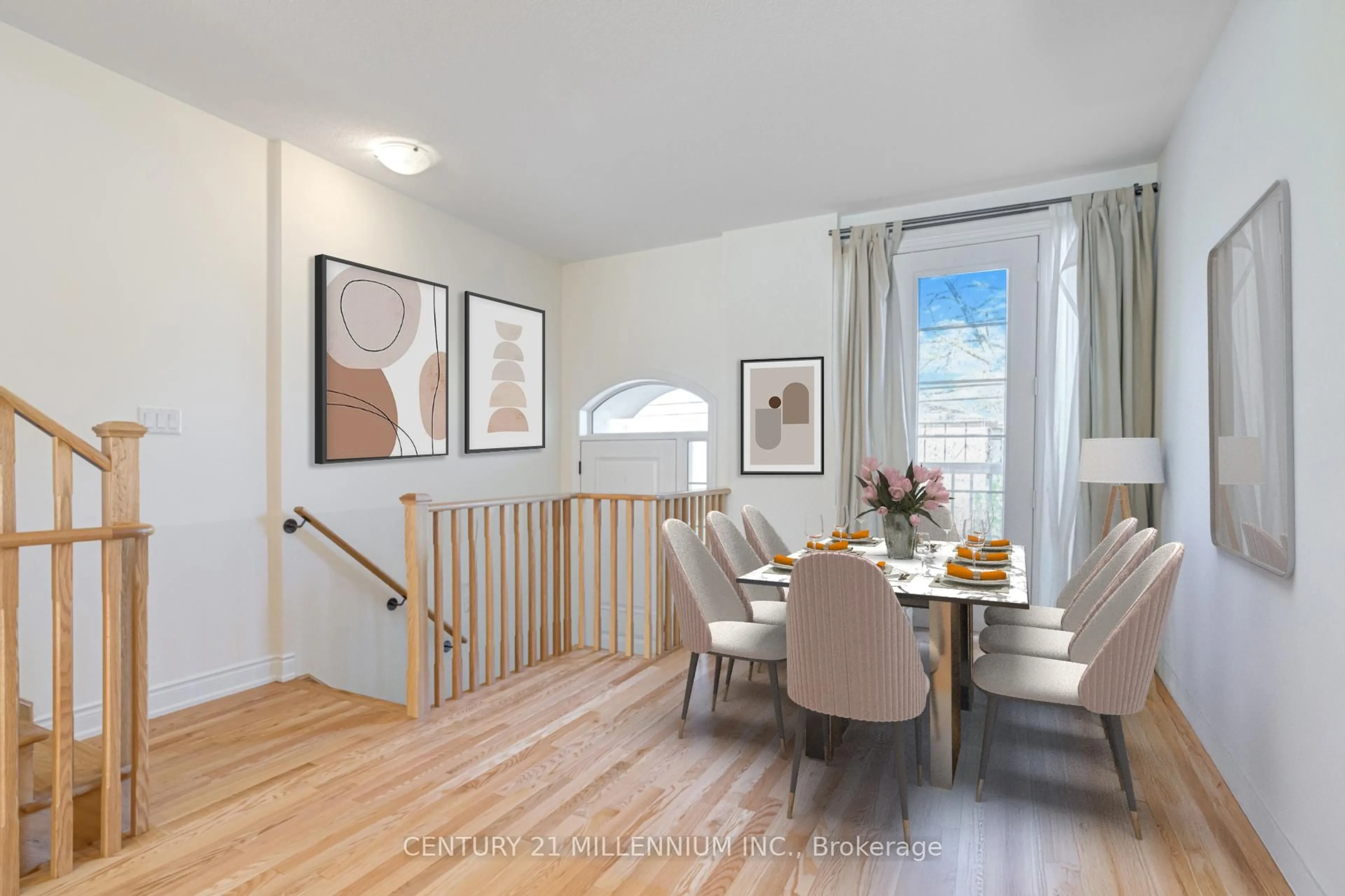 Dining room, wood/laminate floor for 1044A Islington Ave #161, Toronto Ontario M8Z 0E7