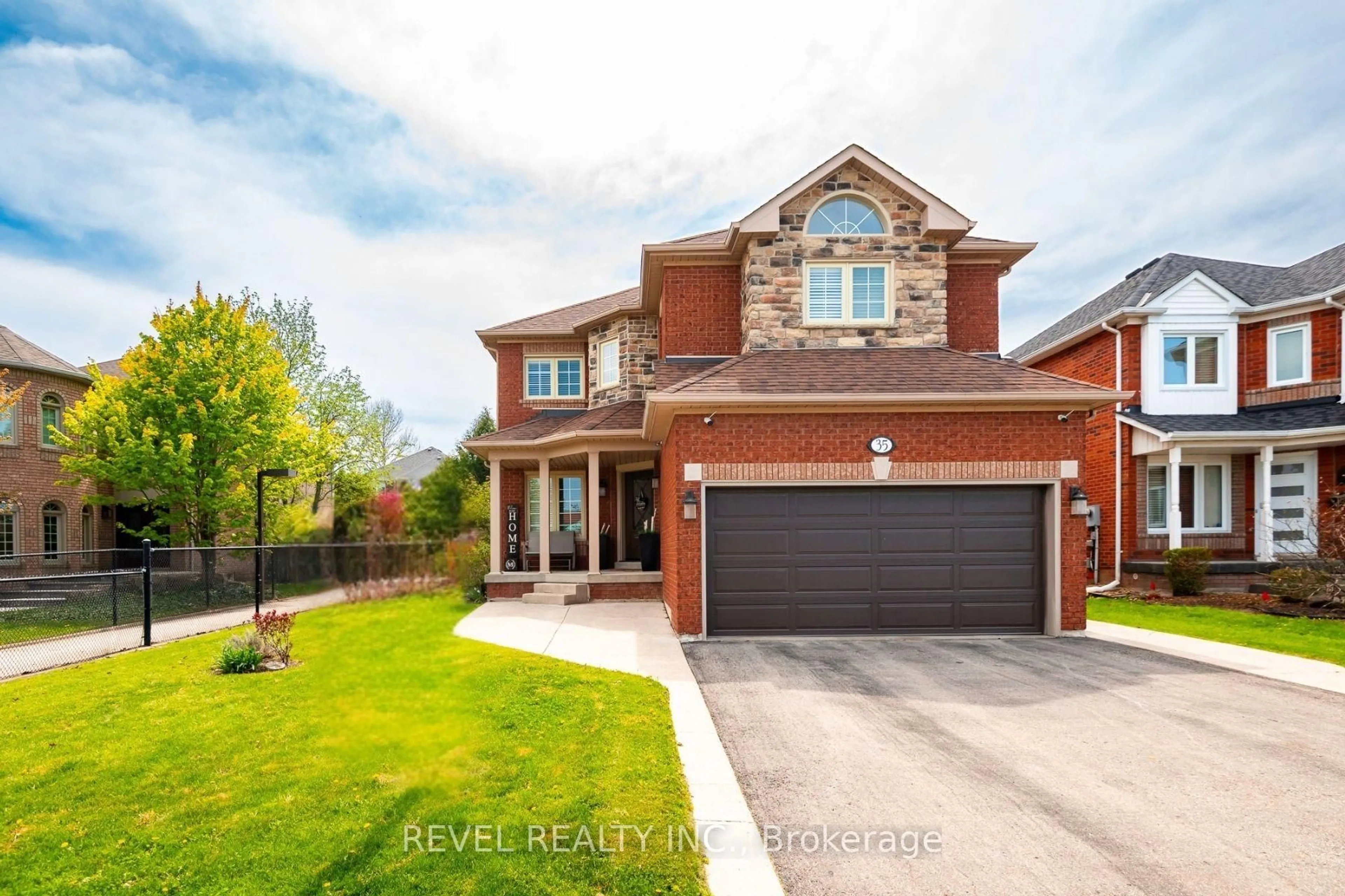Home with brick exterior material, street for 35 Miller Dr, Halton Hills Ontario L7G 5P7