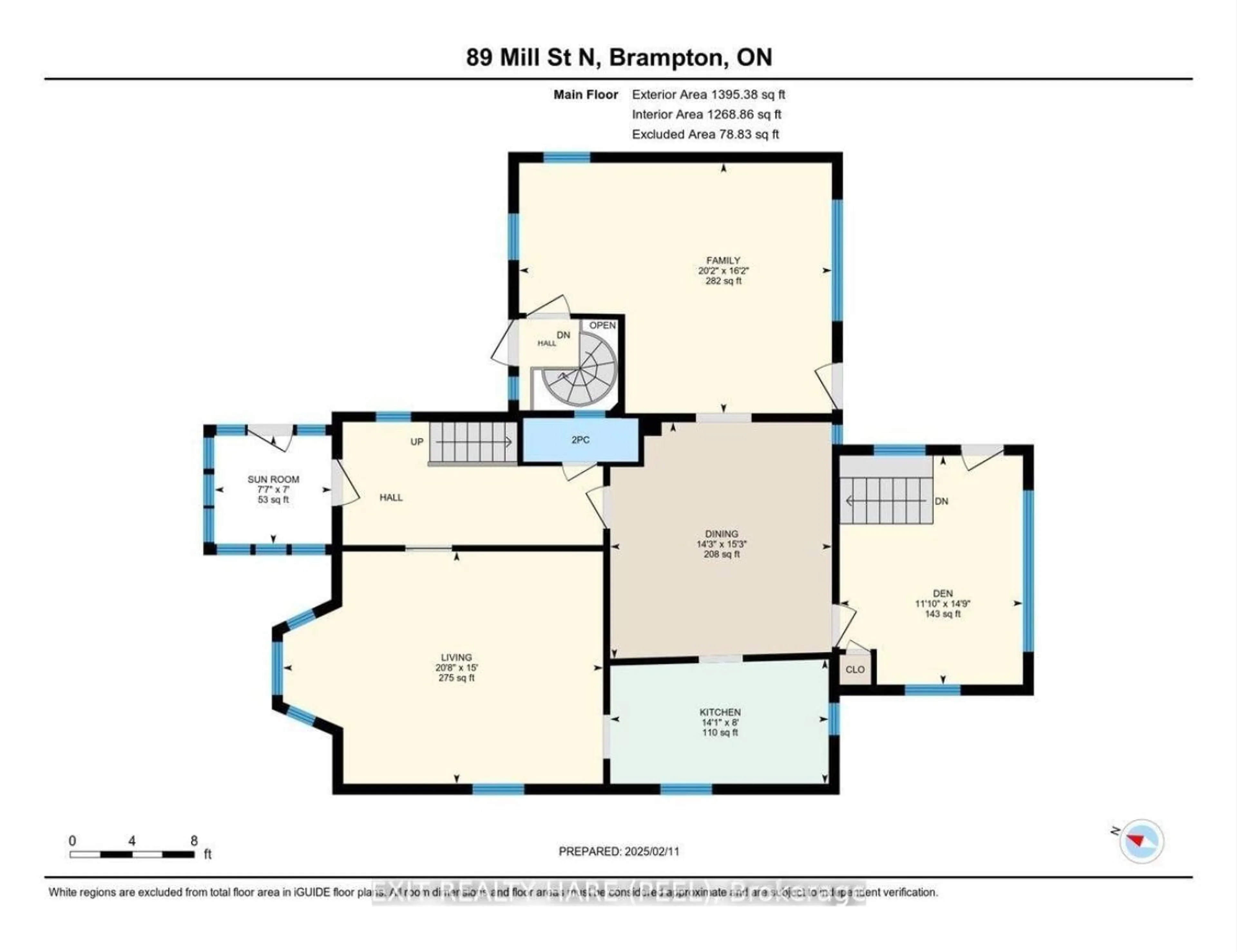 Floor plan for 89 Mill St, Brampton Ontario L6X 1T5