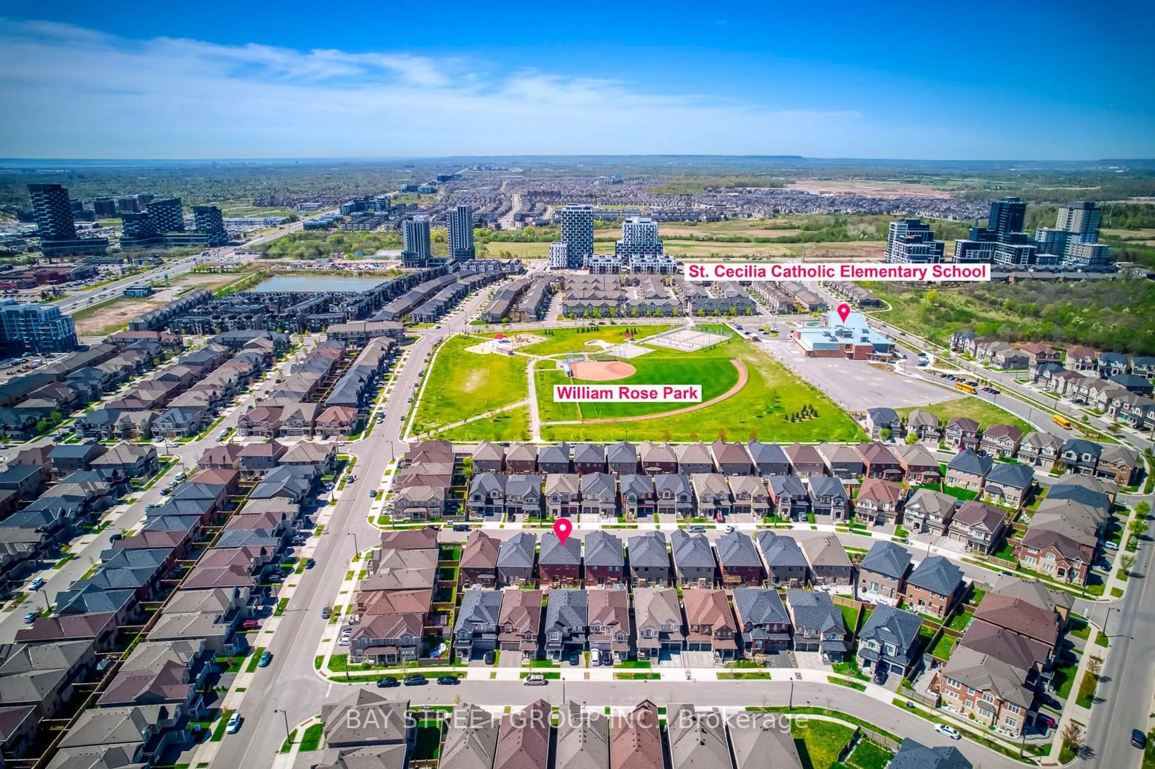 A pic from outside/outdoor area/front of a property/back of a property/a pic from drone, street for 3091 Streamwood Pass, Oakville Ontario L6H 0S8