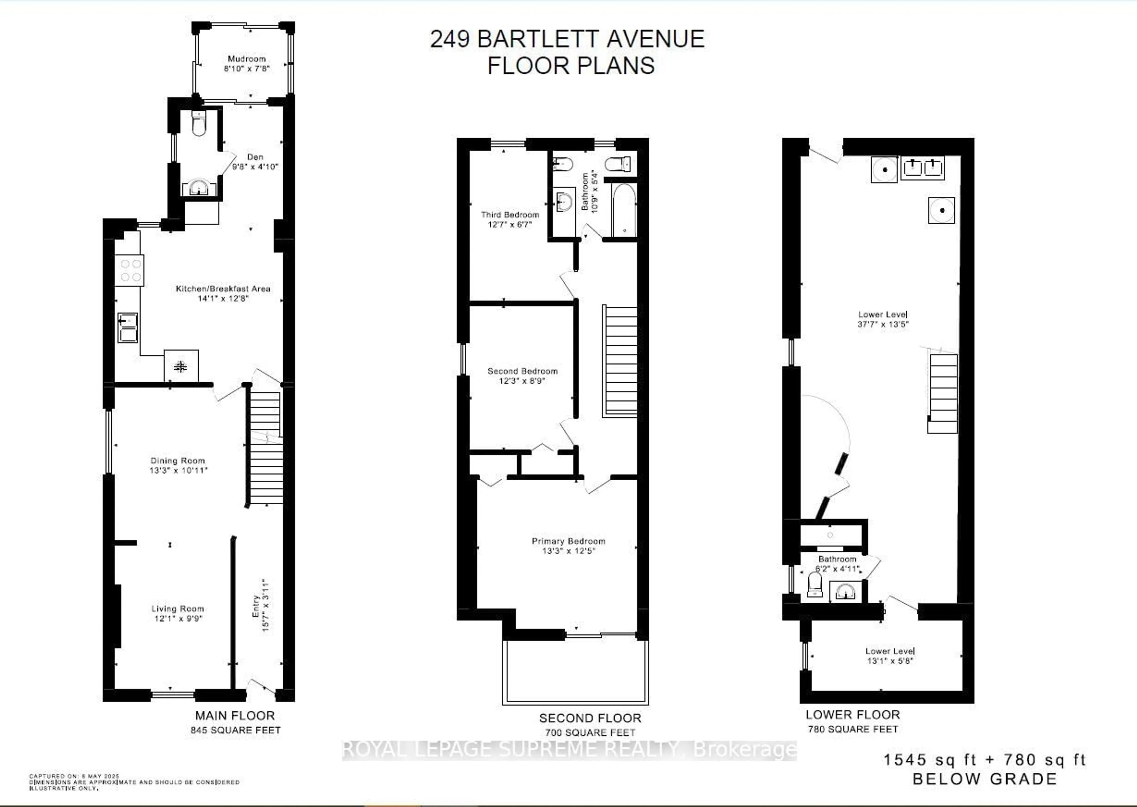 Floor plan for 249 Bartlett Ave, Toronto Ontario M6H 3G3