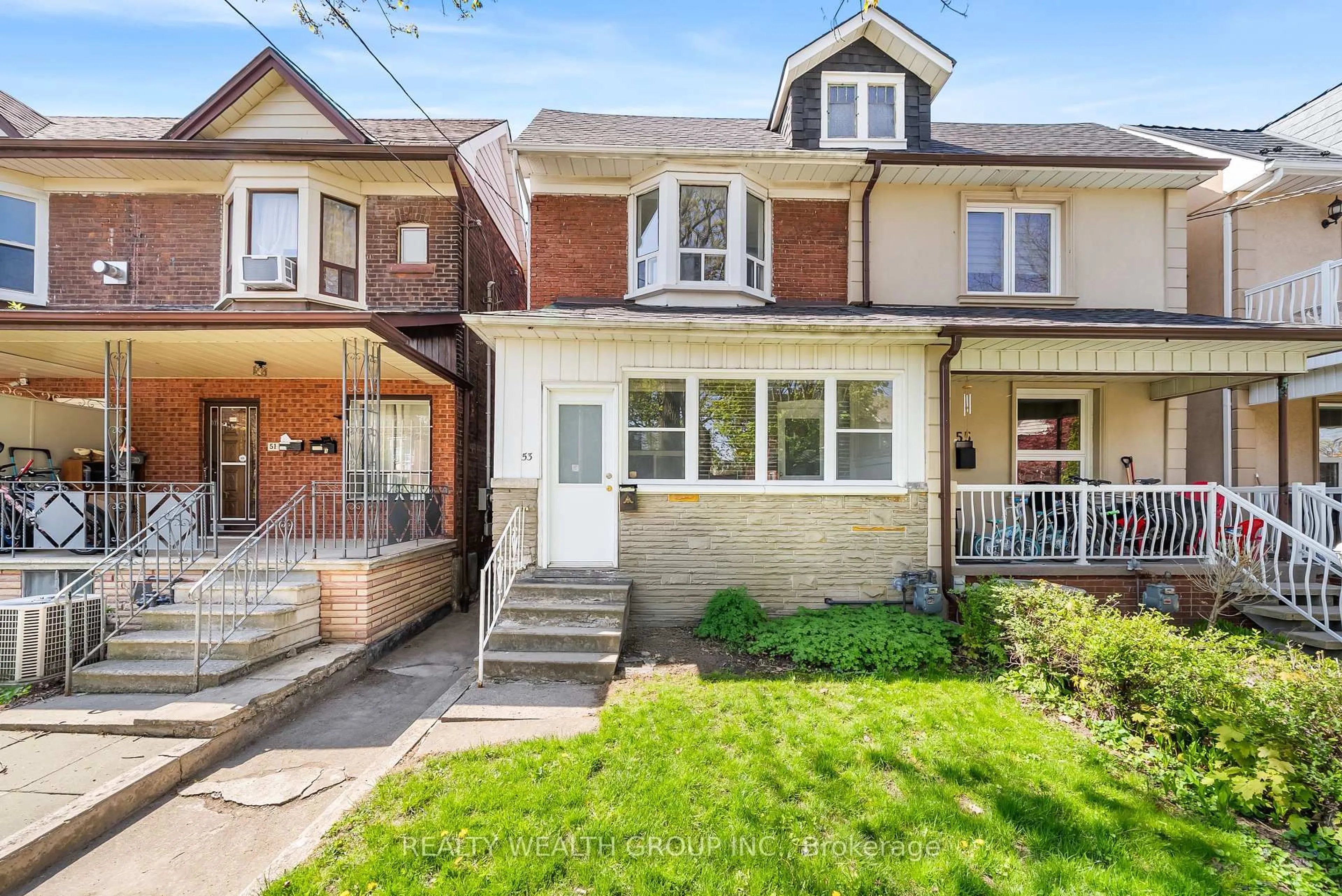 Home with brick exterior material, street for 53 Hounslow Heath Rd, Toronto Ontario M6N 1G7