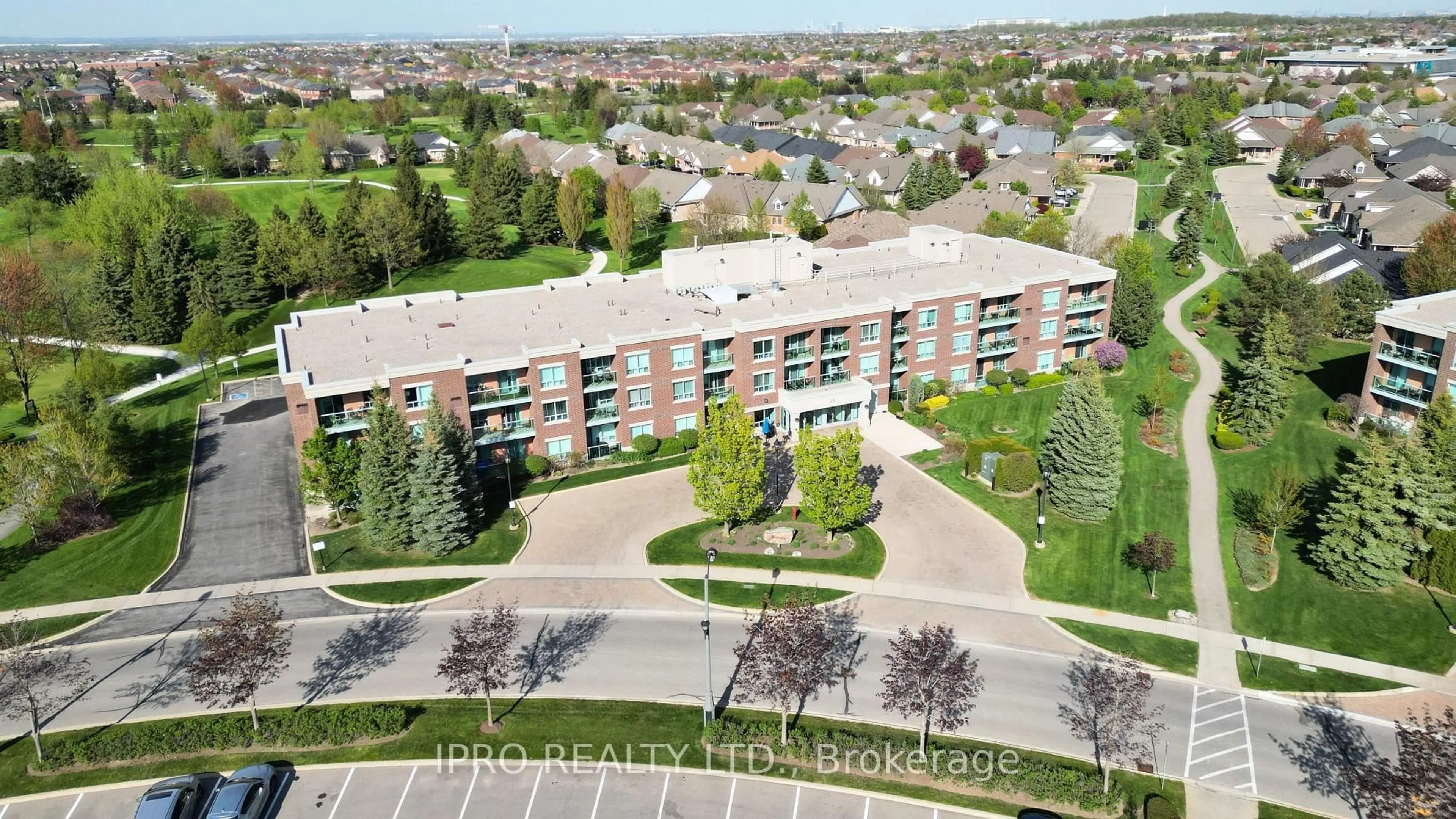 A pic from outside/outdoor area/front of a property/back of a property/a pic from drone, city buildings view from balcony for 25 Via Rosedale Way #207, Brampton Ontario L6R 3J8