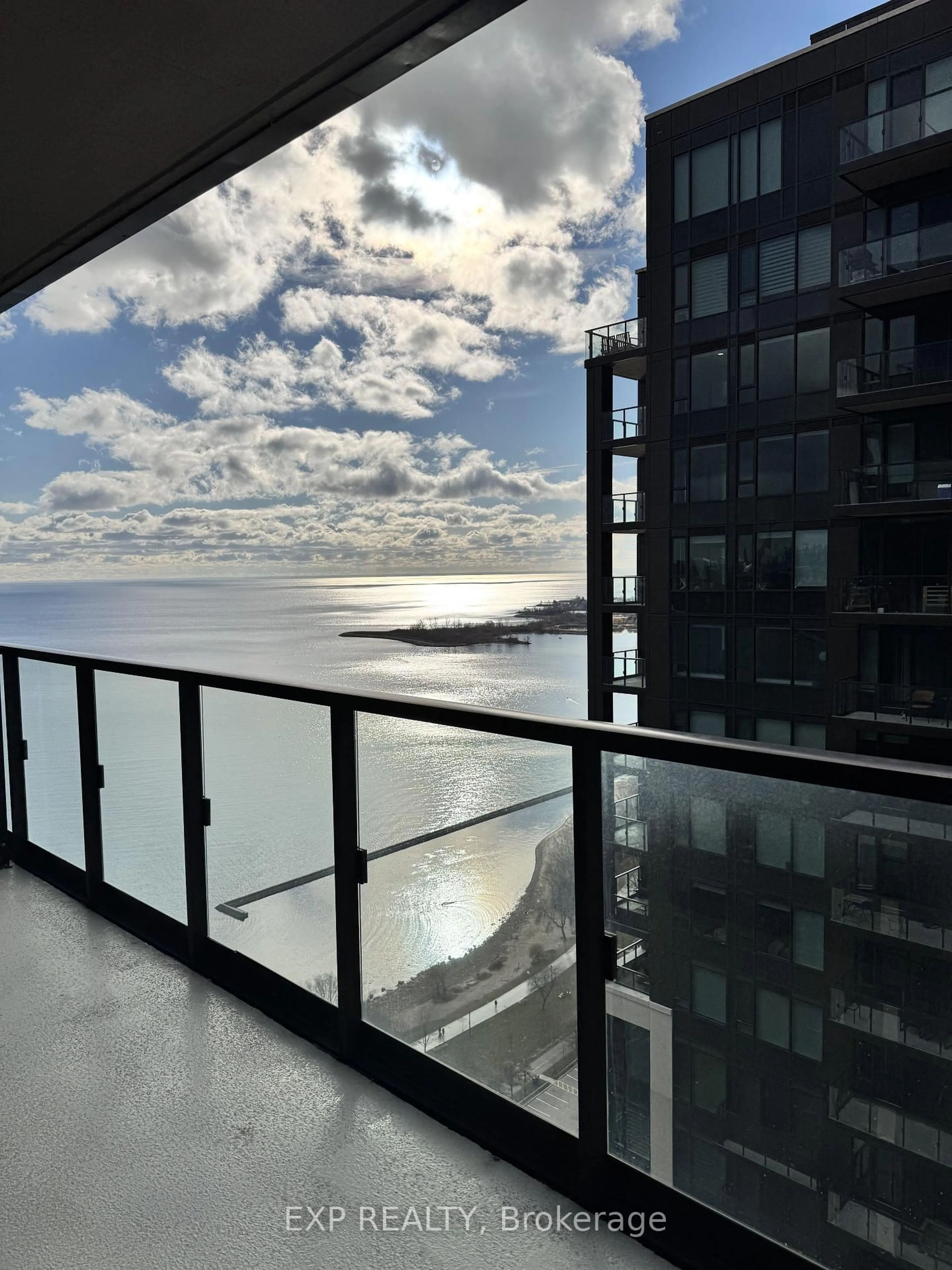 Balcony in the apartment, water/lake/river/ocean view for 1926 Lakeshore Blvd #3911, Toronto Ontario M6S 1A1
