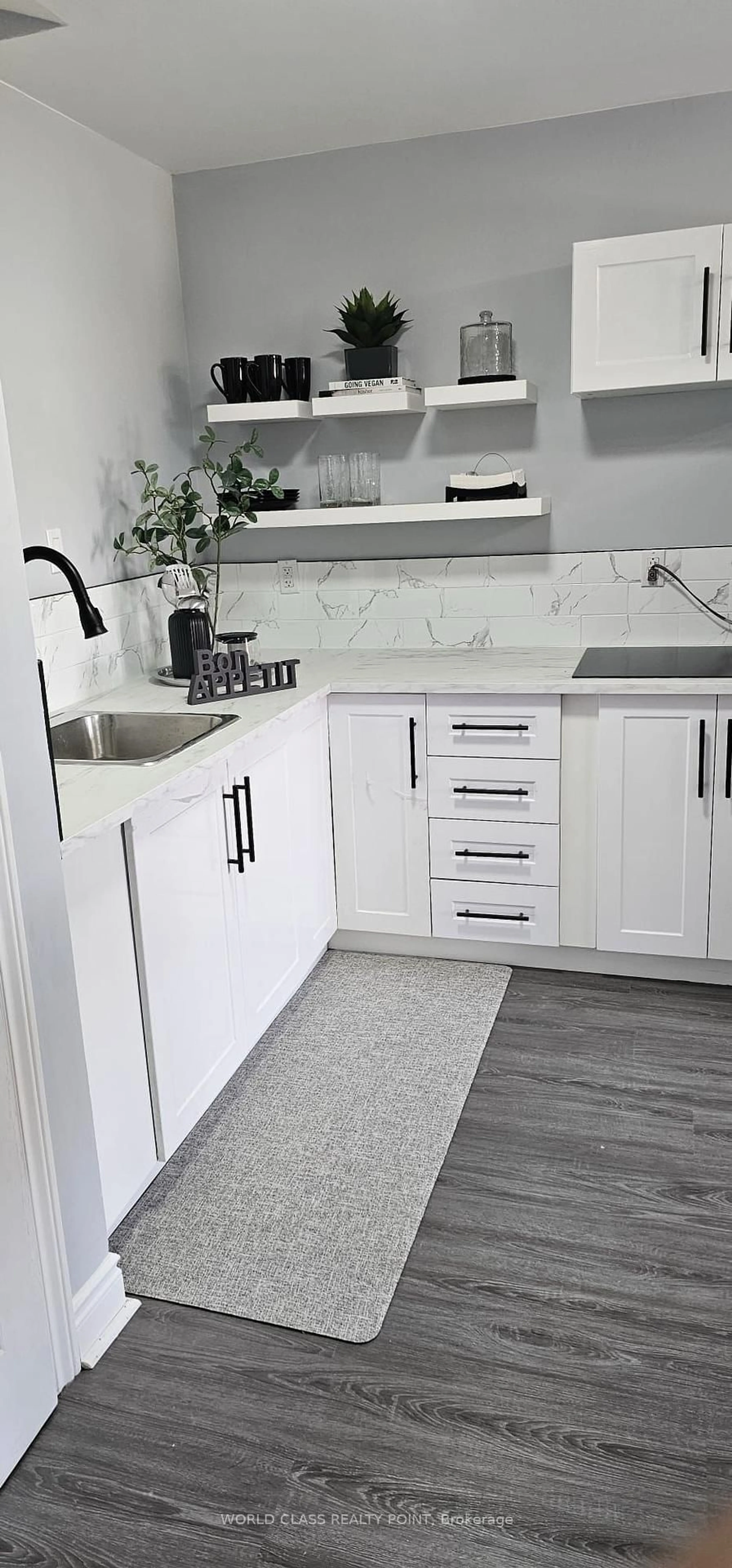 Contemporary kitchen, ceramic/tile floor for 52 Abell Dr, Brampton Ontario L6V 2V8