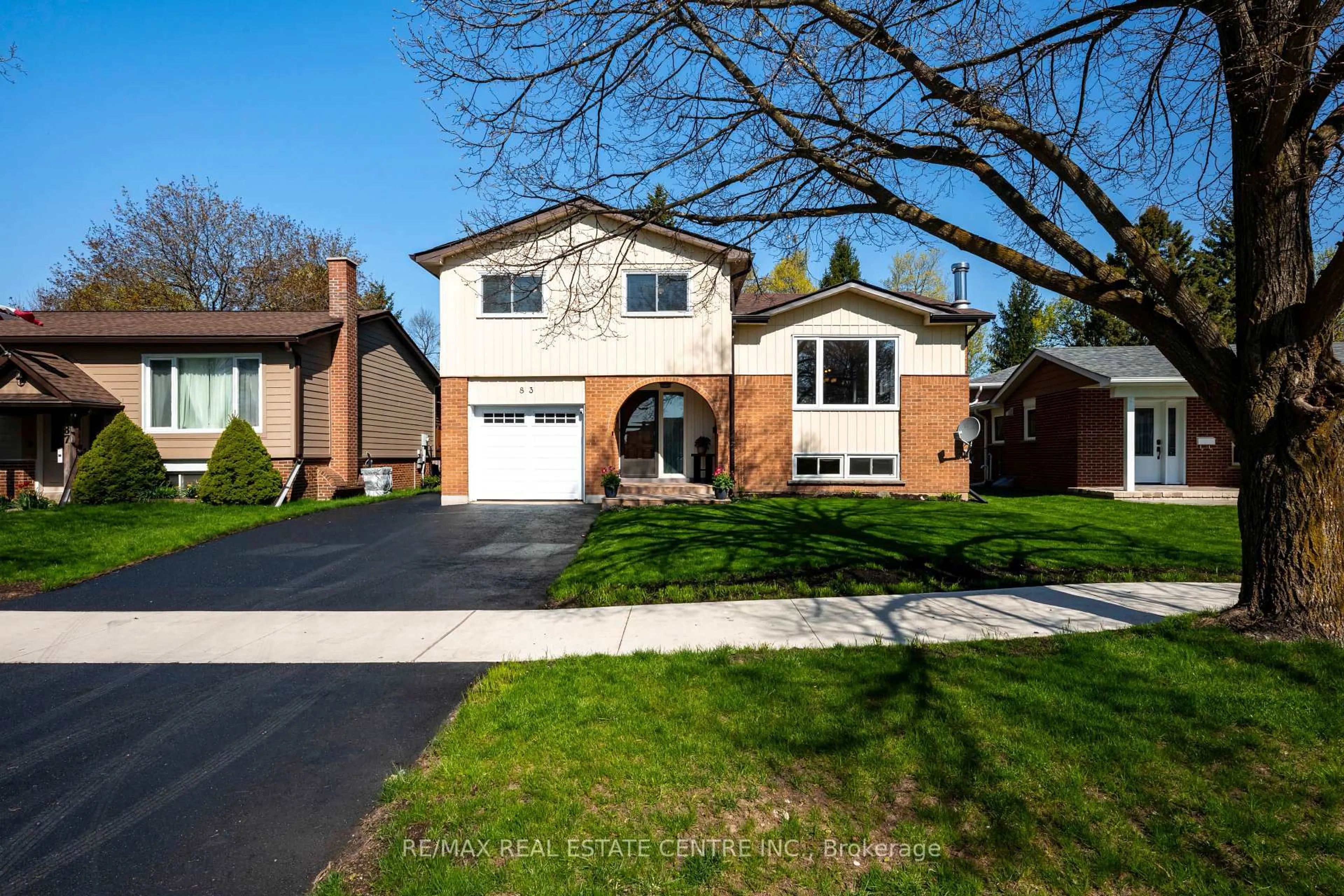 Home with brick exterior material, street for 83 Highland Dr, Orangeville Ontario L9W 3J5