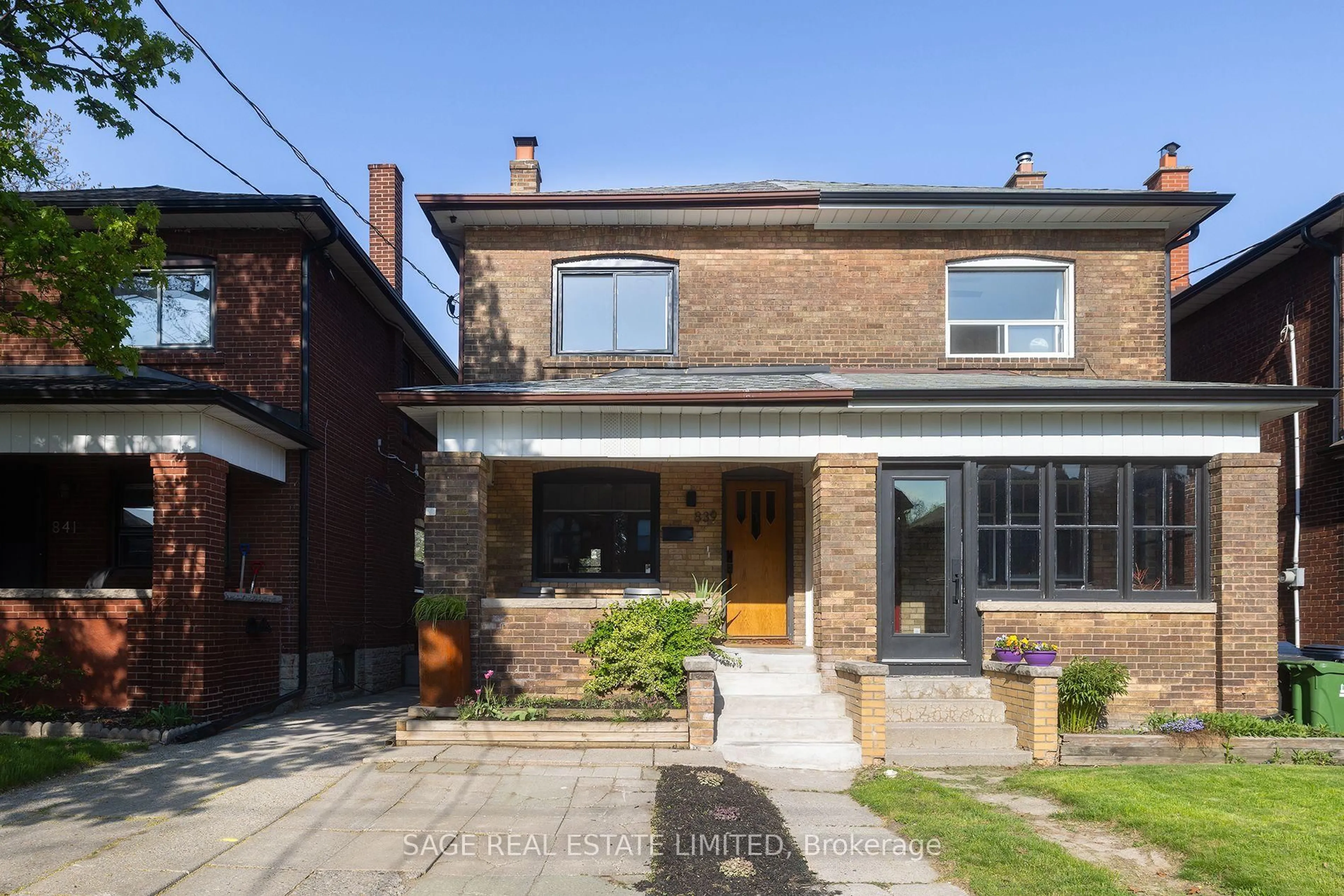 Home with brick exterior material, street for 839 Windermere Ave, Toronto Ontario M6S 3M5