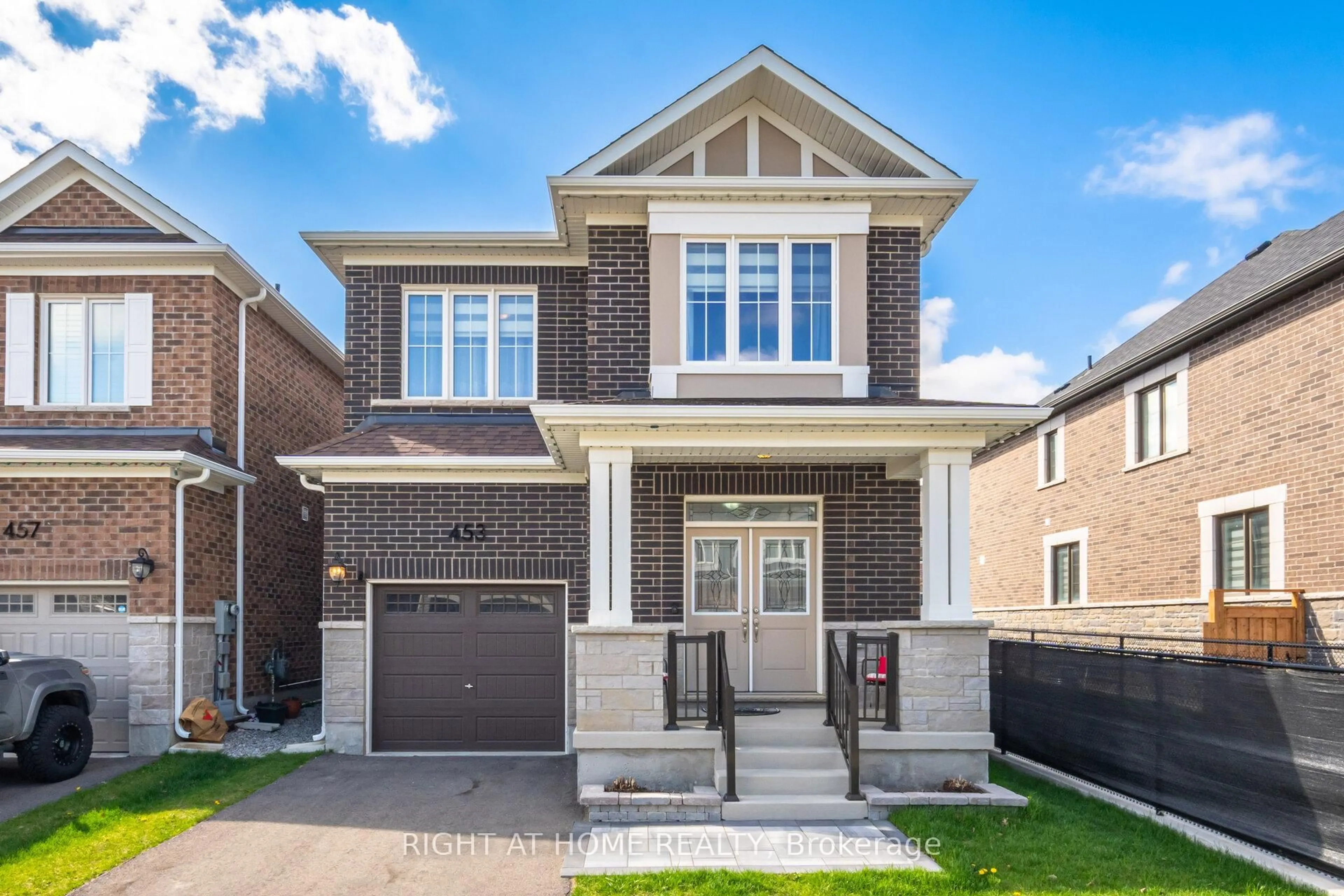 Home with brick exterior material, street for 453 Boyd Lane, Milton Ontario L9E 1X2