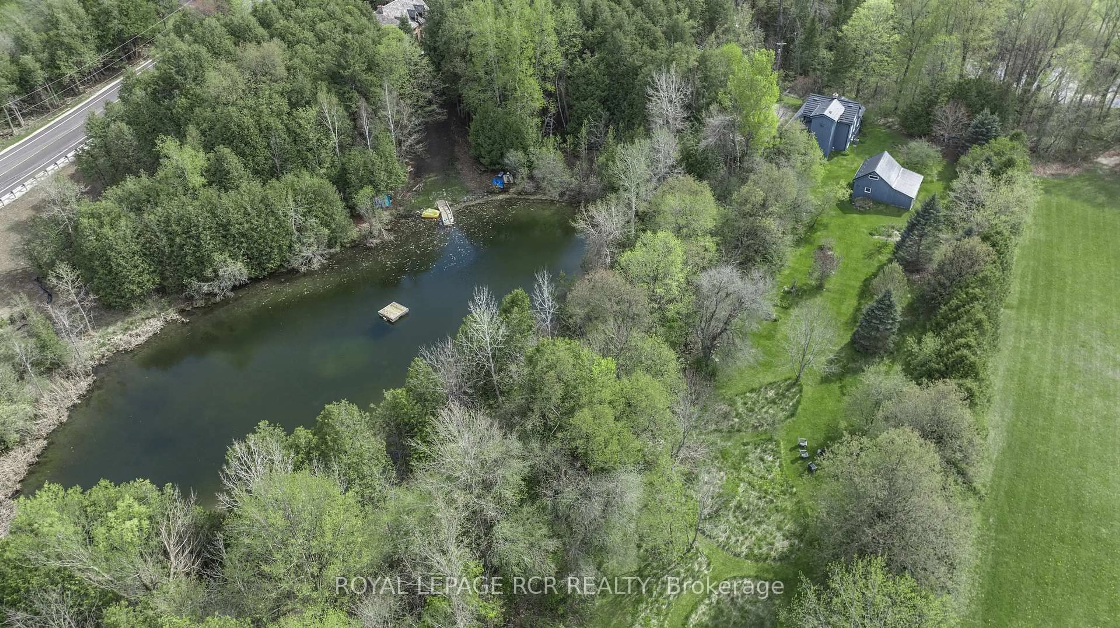 A pic from outside/outdoor area/front of a property/back of a property/a pic from drone, water/lake/river/ocean view for 17329 Shaws Creek Rd, Caledon Ontario L7K 0E8