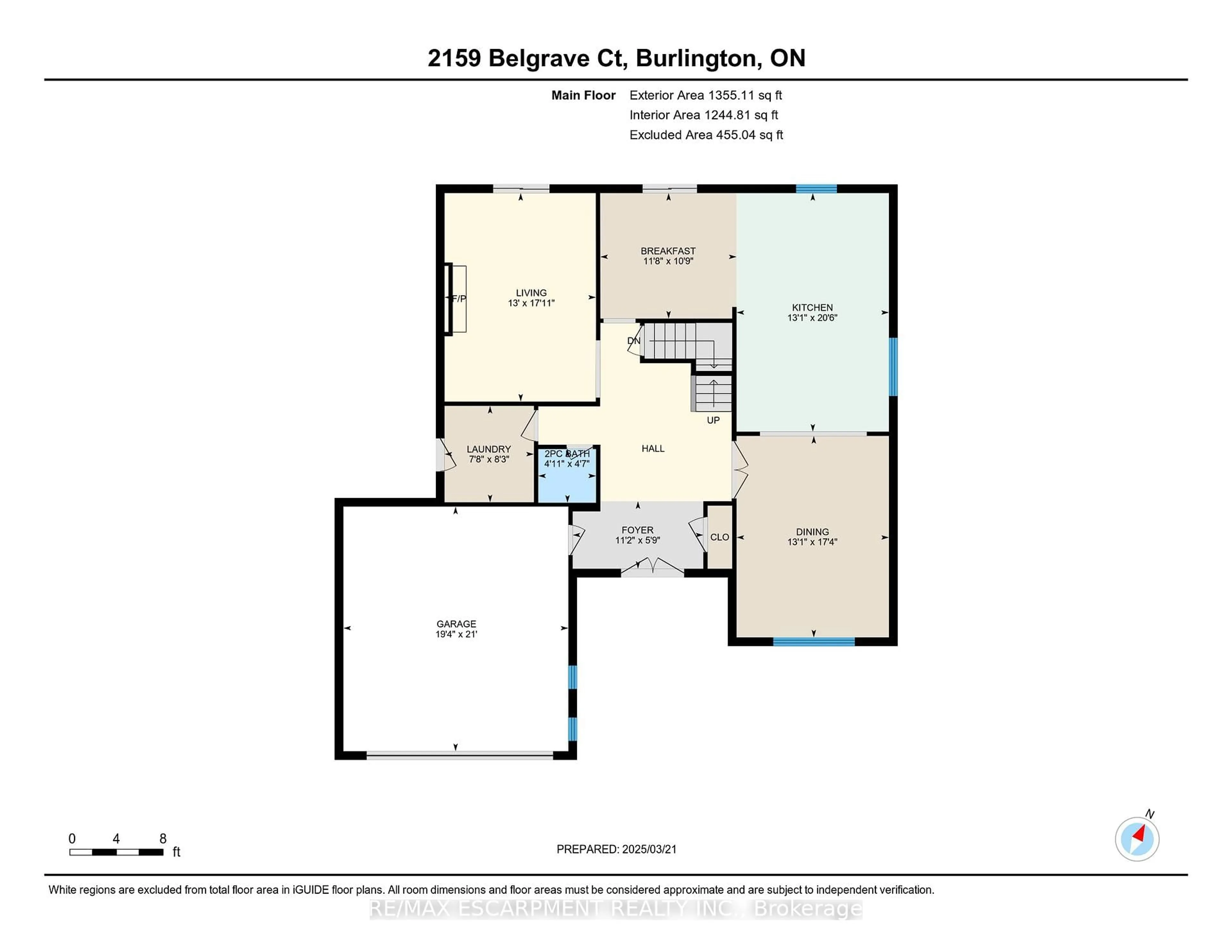 Floor plan for 2159 Belgrave Crt, Burlington Ontario L7P 3R5