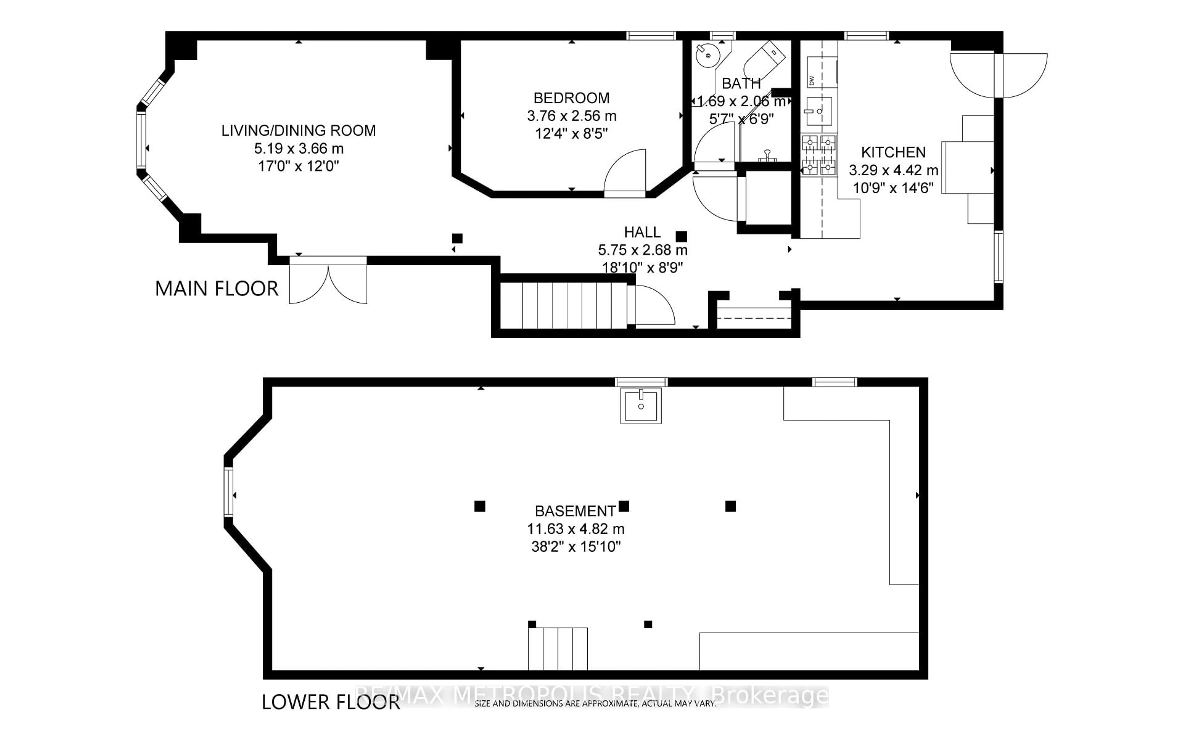 Floor plan for 52 Fern Ave, Toronto Ontario M6R 1K1