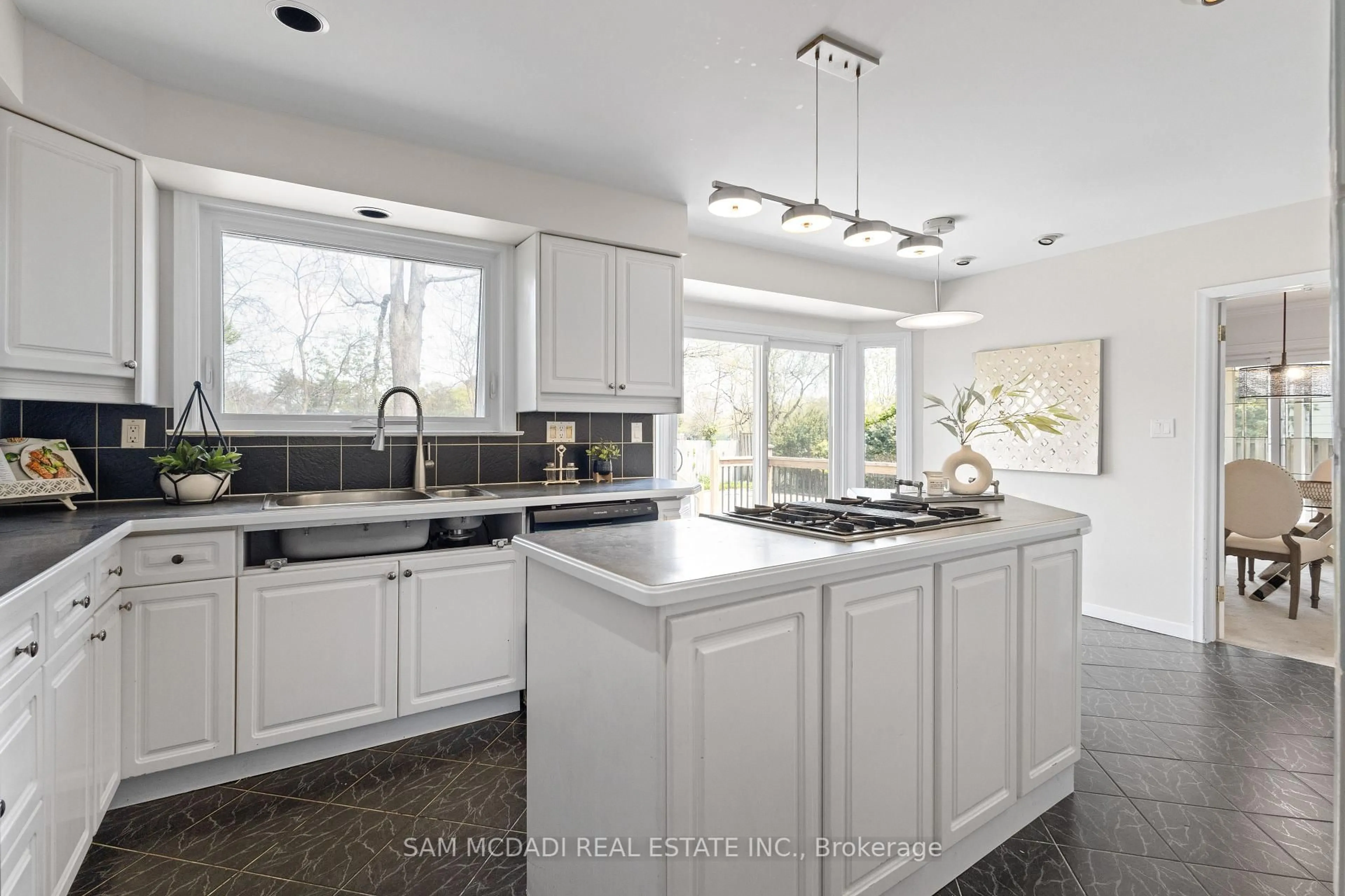 Contemporary kitchen, ceramic/tile floor for 2053 Tenoga Dr, Mississauga Ontario L5H 3K1