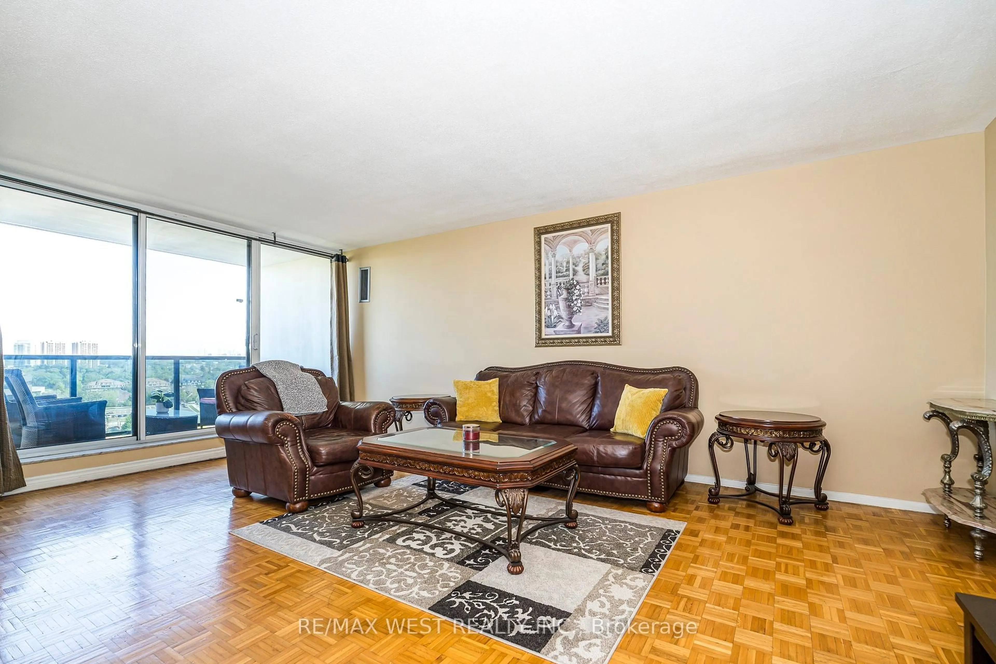 Living room with furniture, unknown for 85 Emmett Ave #1908, Toronto Ontario M6M 5A2