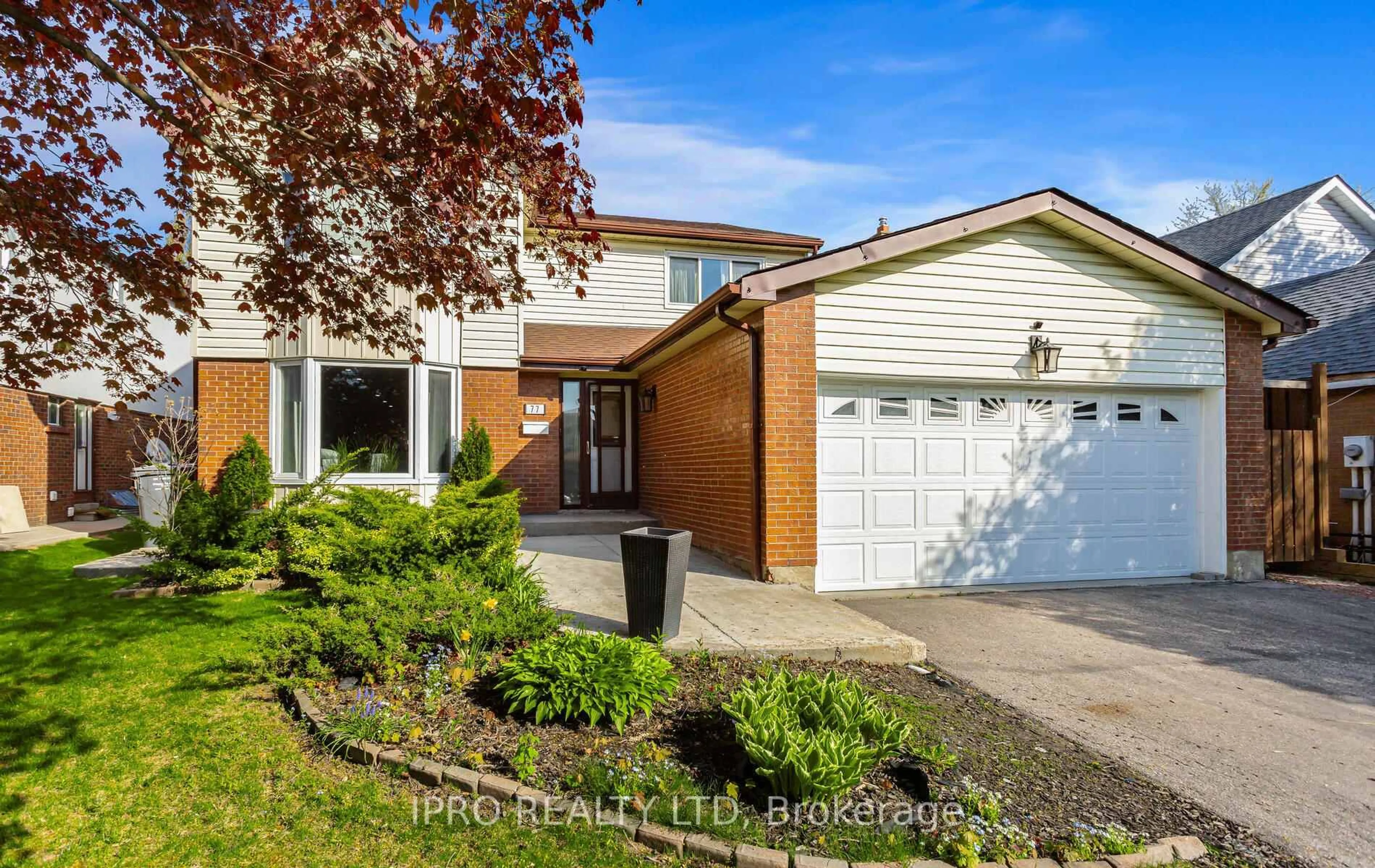 Home with brick exterior material, street for 77 Milford Cres, Brampton Ontario L6S 3E3