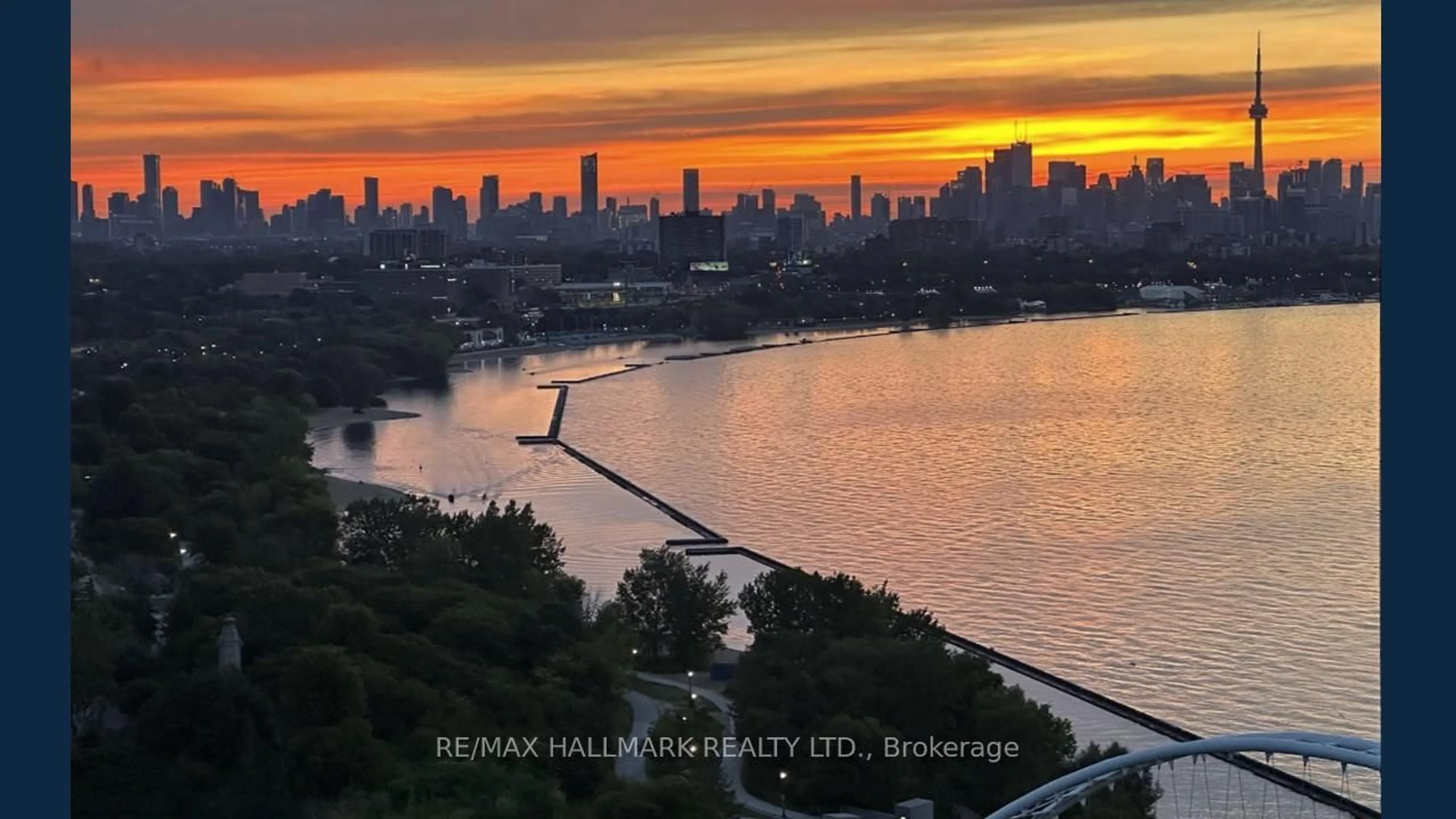 A pic from outside/outdoor area/front of a property/back of a property/a pic from drone, water/lake/river/ocean view for 2045 Lake Shore Blvd #2706, Toronto Ontario M8V 2Z6