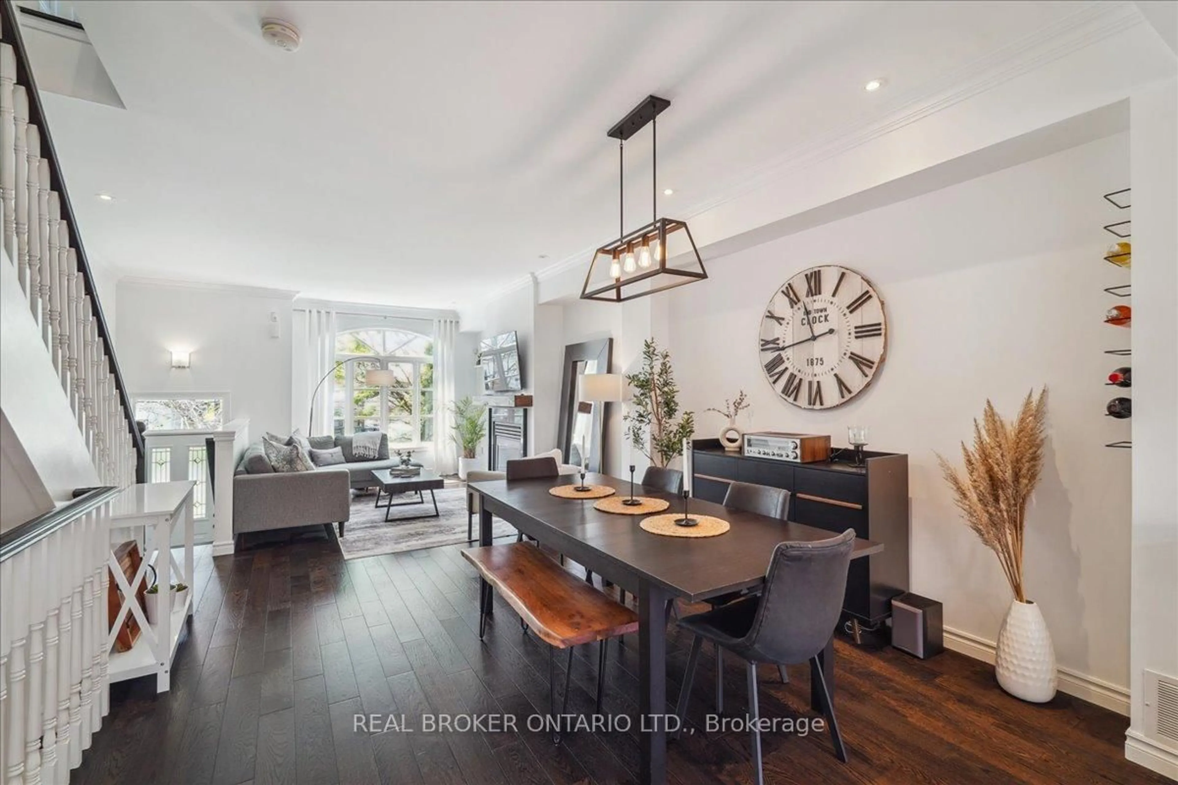 Dining room, wood/laminate floor for 114 Evans Ave #7, Toronto Ontario M8Z 6C5