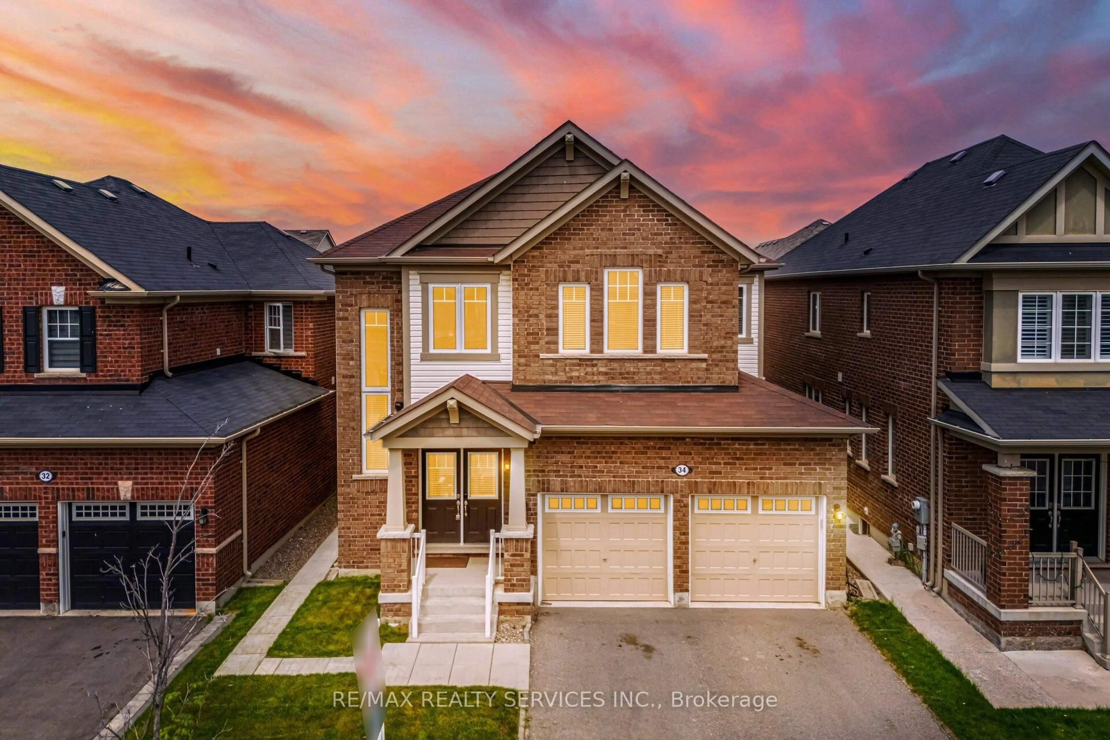 Home with brick exterior material, street for 34 Jemima Rd, Brampton Ontario L7A 4T2