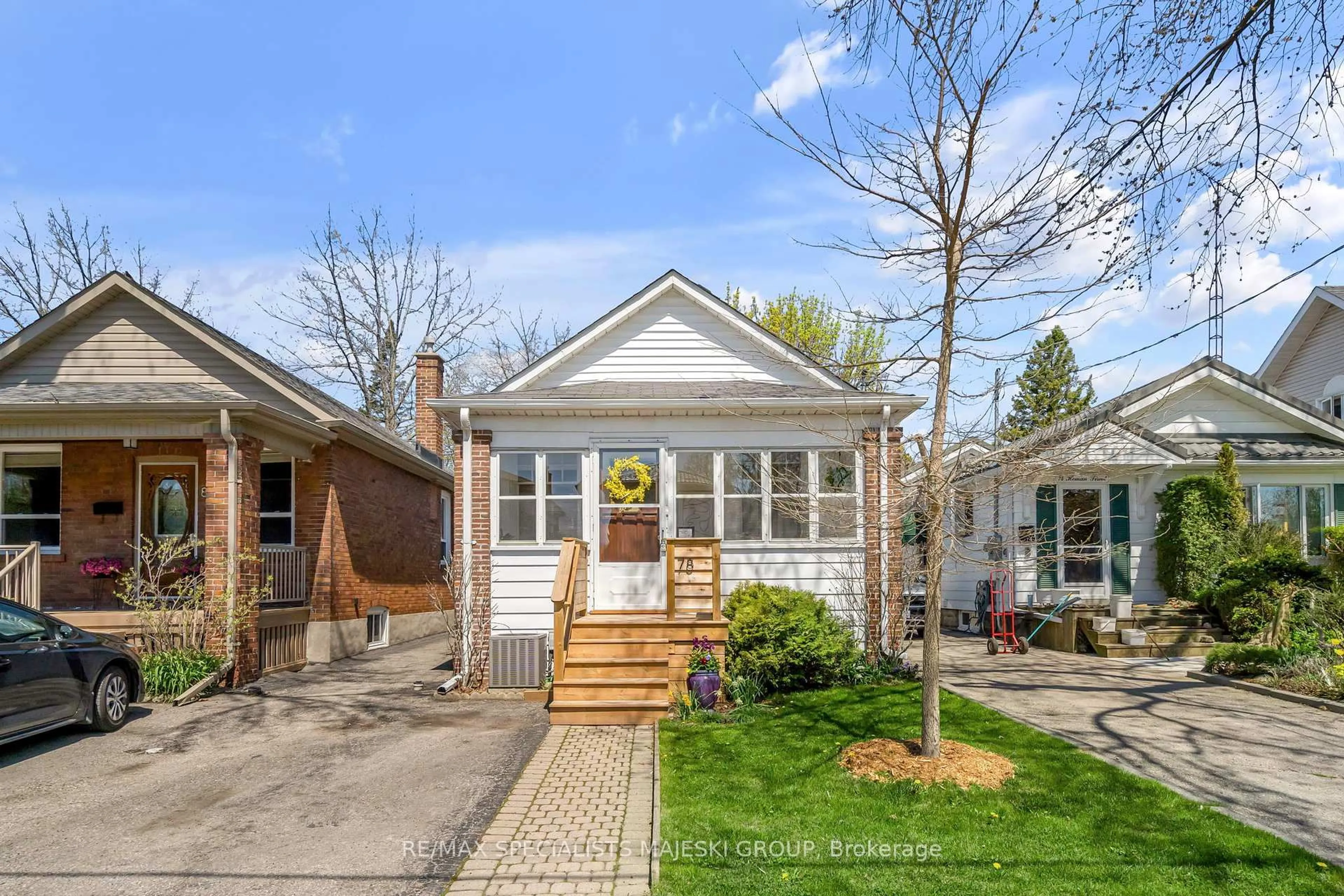 Home with vinyl exterior material, street for 78 Heman St, Toronto Ontario M8V 1X5