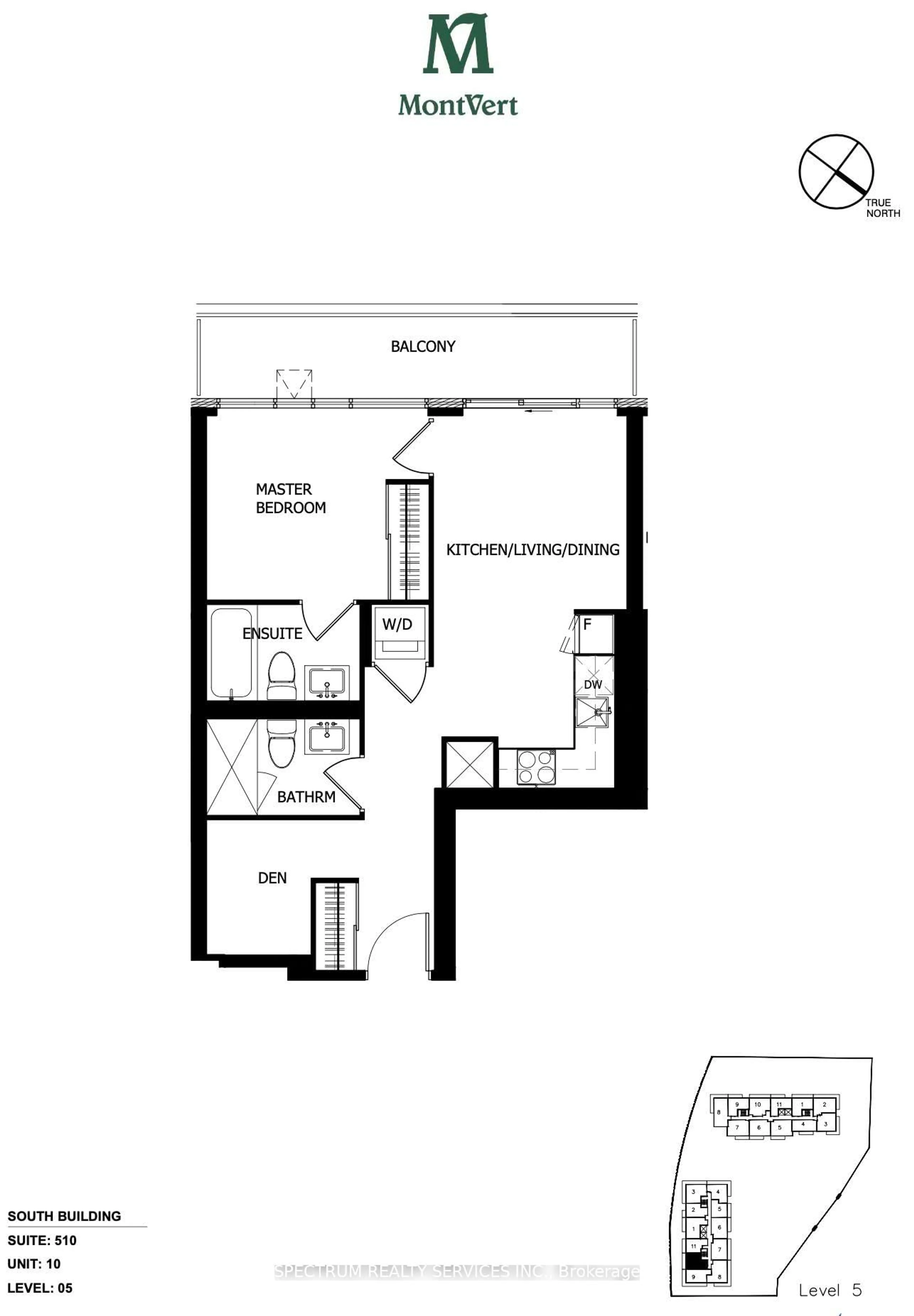 Floor plan for 215 Veterans Dr #510, Brampton Ontario L7A 5L6