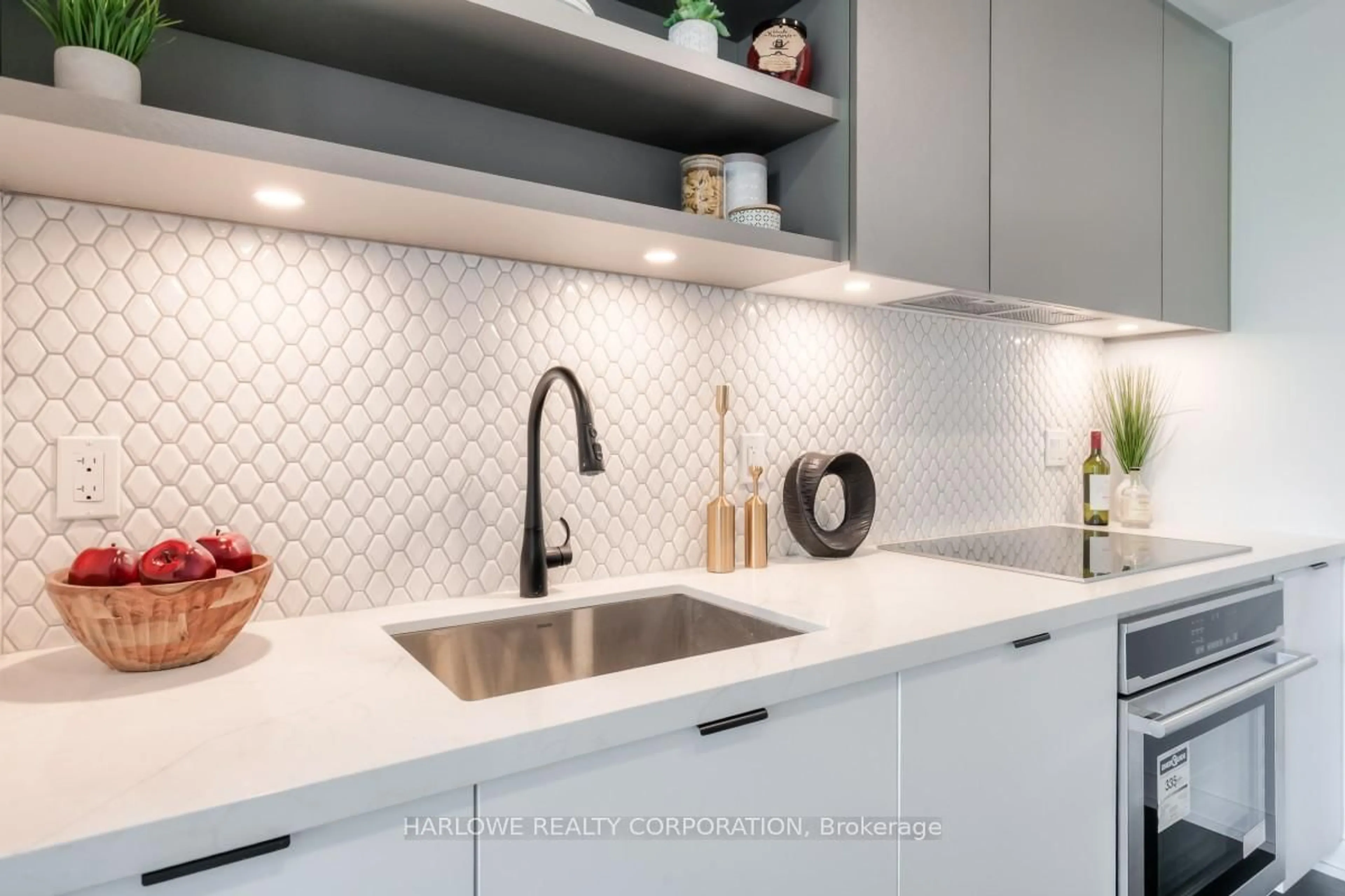 Contemporary kitchen, ceramic/tile floor for 57 Brock Ave #306, Toronto Ontario M3H 3N2