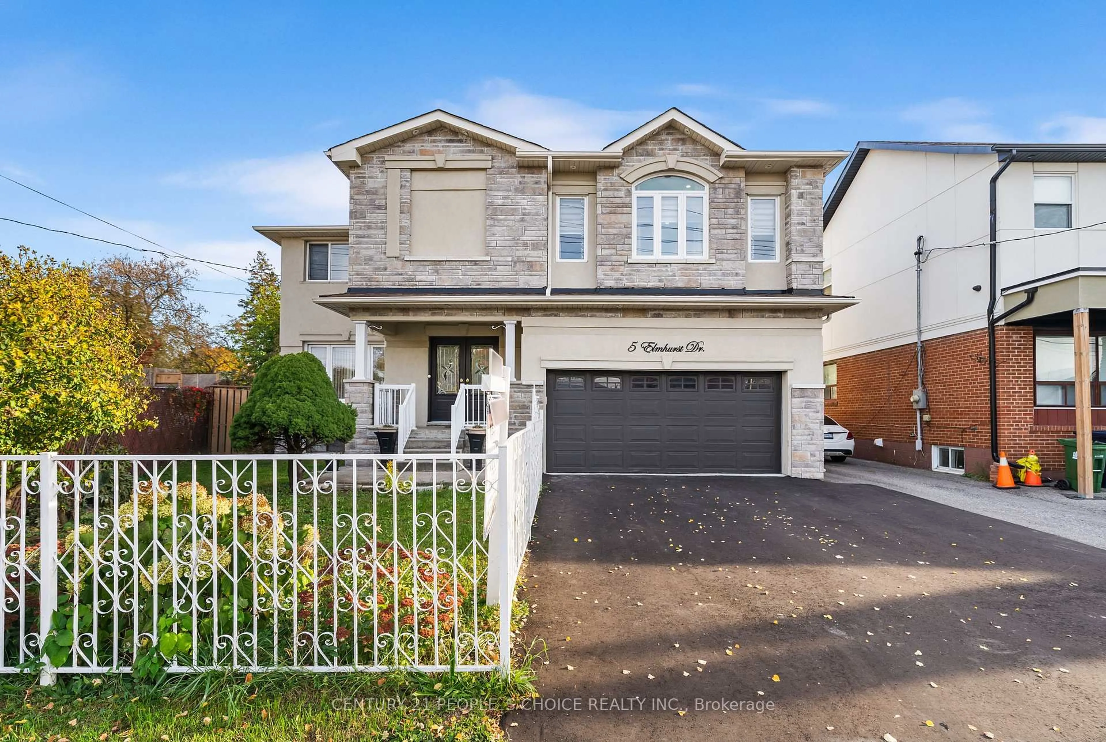 Home with vinyl exterior material, street for 5 Elmhurst Dr, Toronto Ontario M9W 2J4