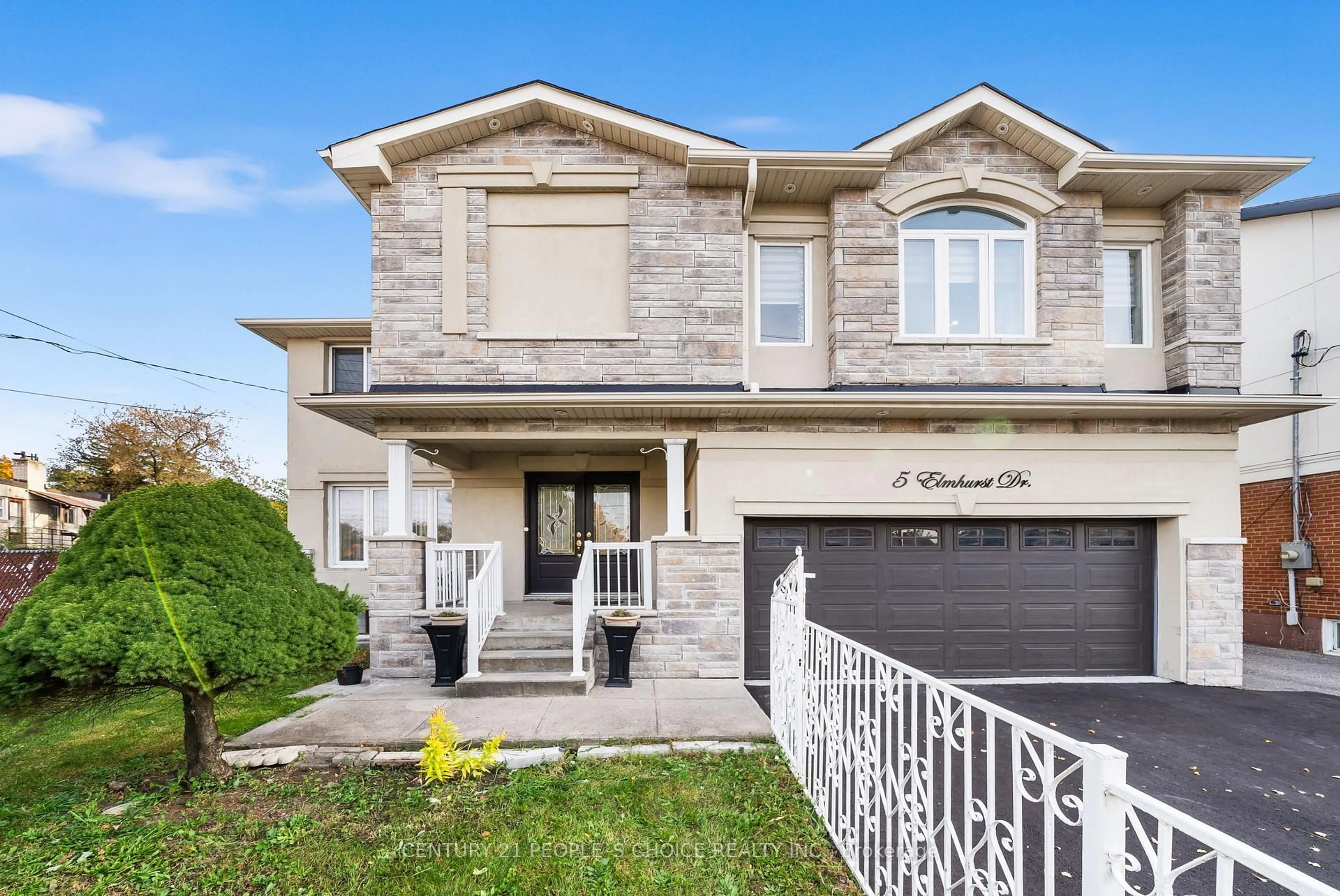 Home with brick exterior material, street for 5 Elmhurst Dr, Toronto Ontario M9W 2J4