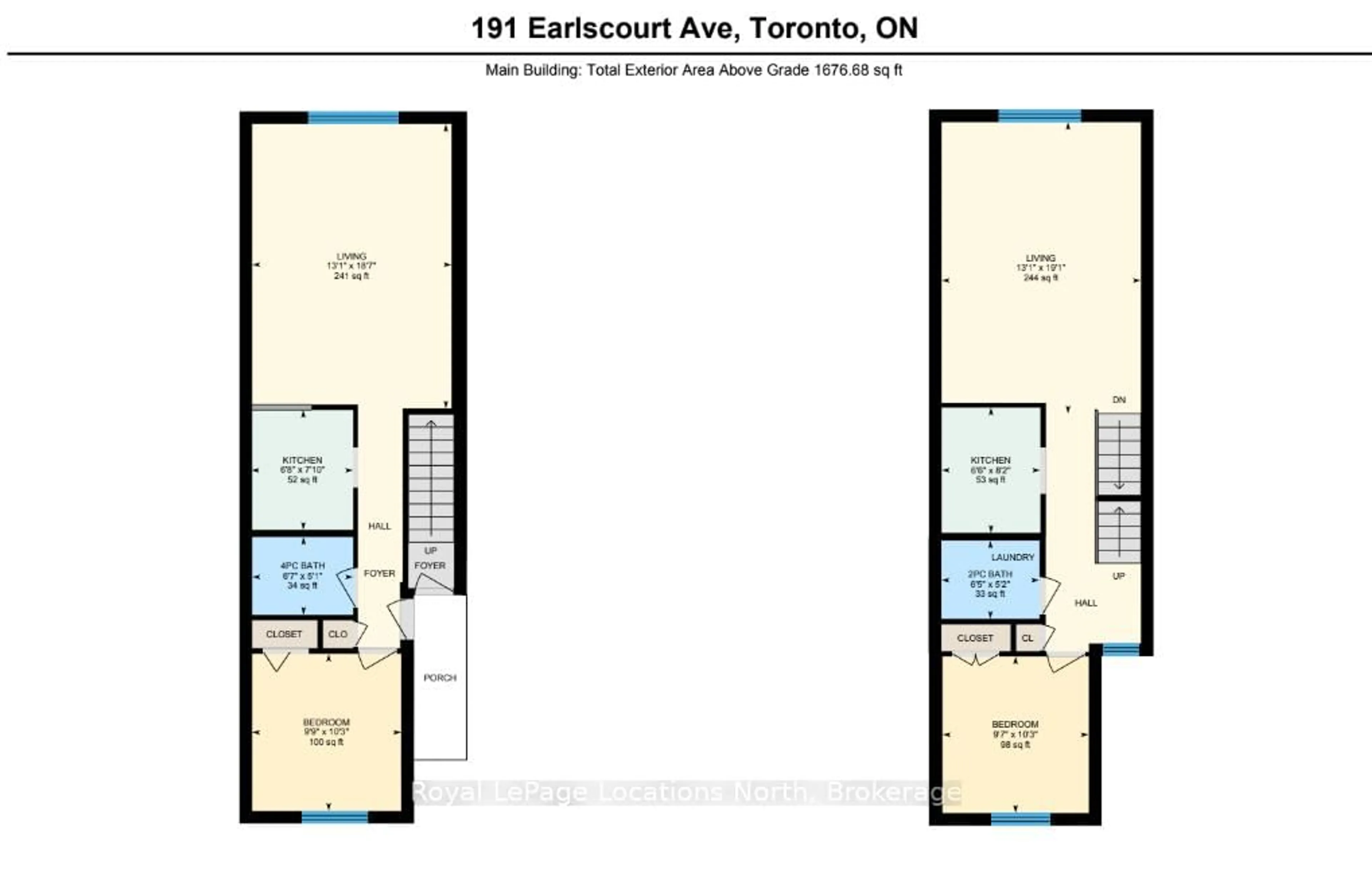 Floor plan for 191 Earlscourt Ave, Toronto Ontario M6E 4B2