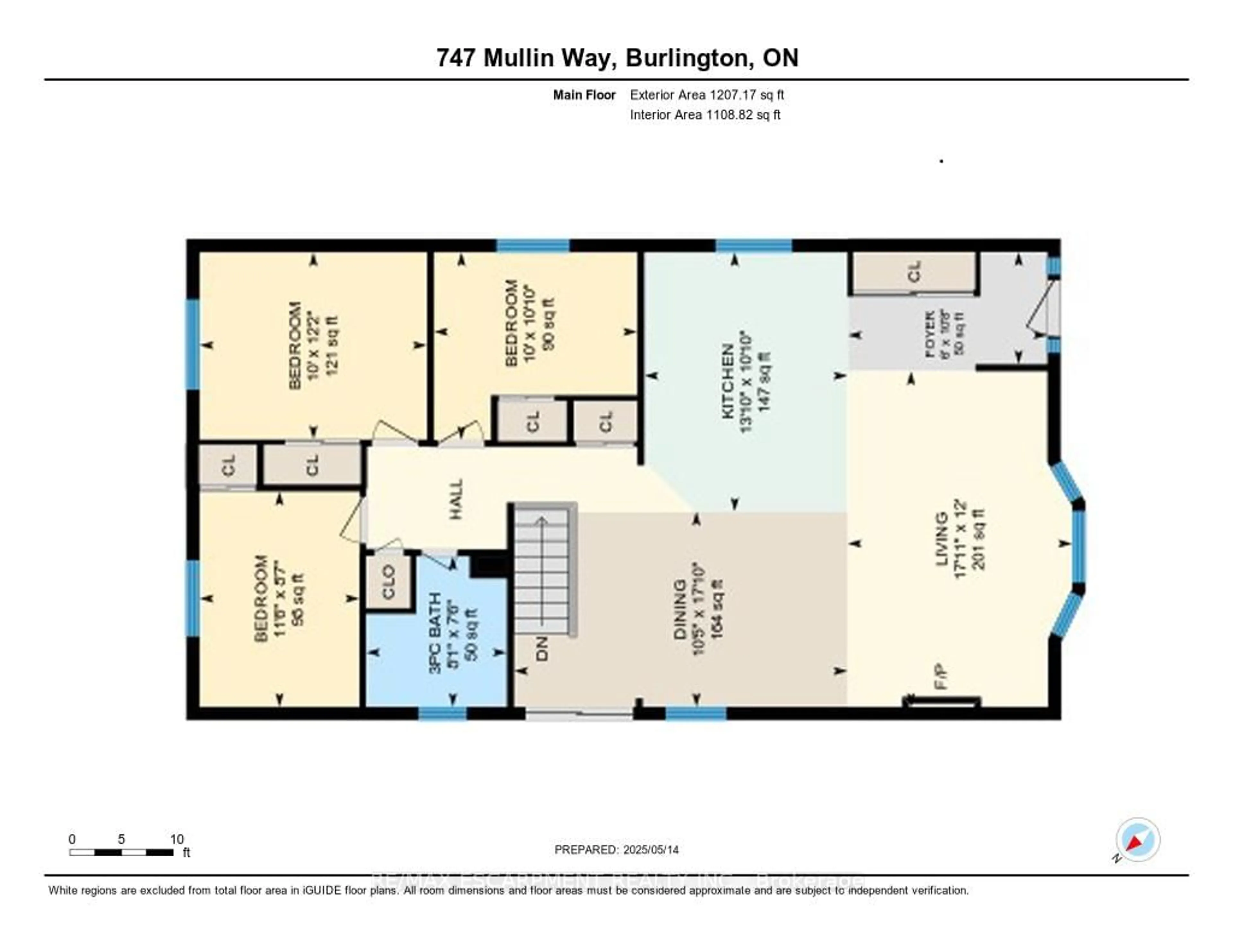 Floor plan for 747 MULLIN Way, Burlington Ontario L7L 4J8
