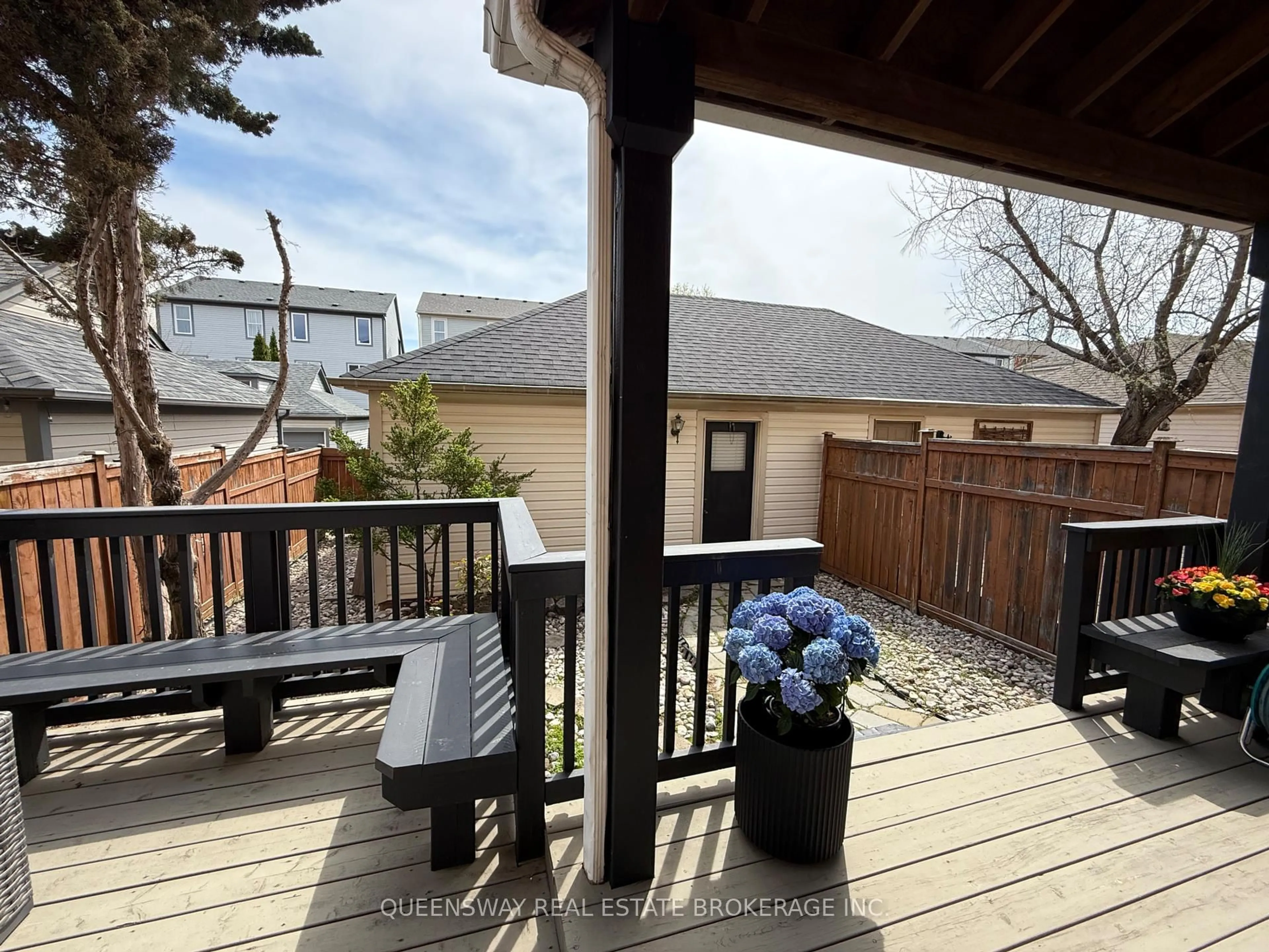 Patio, city buildings view from balcony for 82 Roxton Rd, Oakville Ontario L6H 7A1