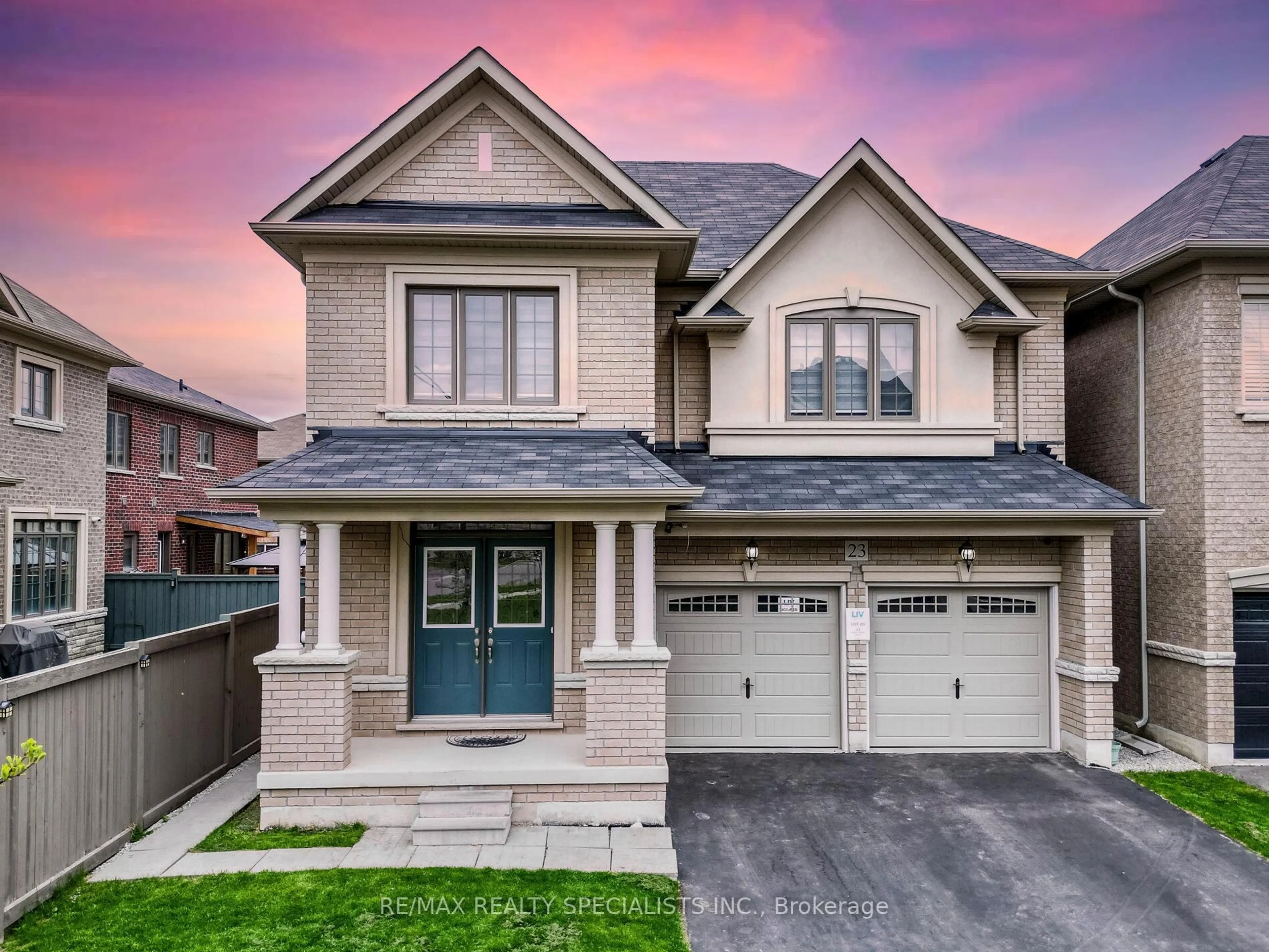 Home with brick exterior material, street for 23 Henry Moody Dr, Brampton Ontario L7A 5A8